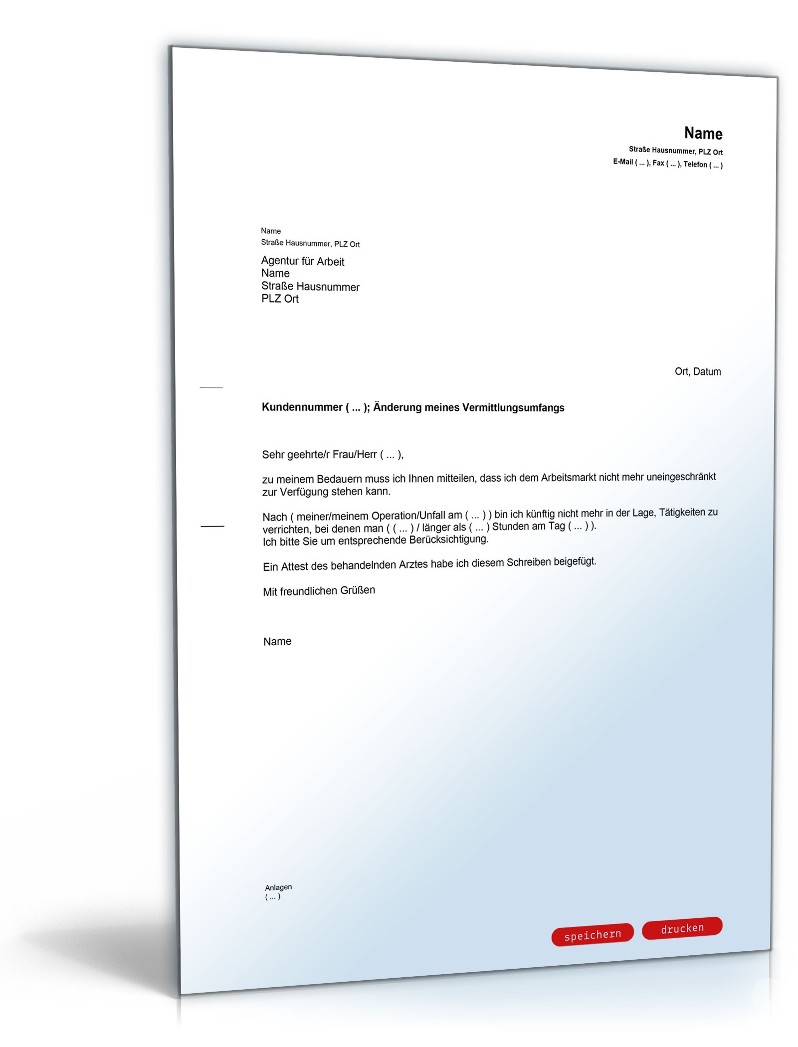 Mitteilung über Änderung des Vermittlungsumfangs PDF