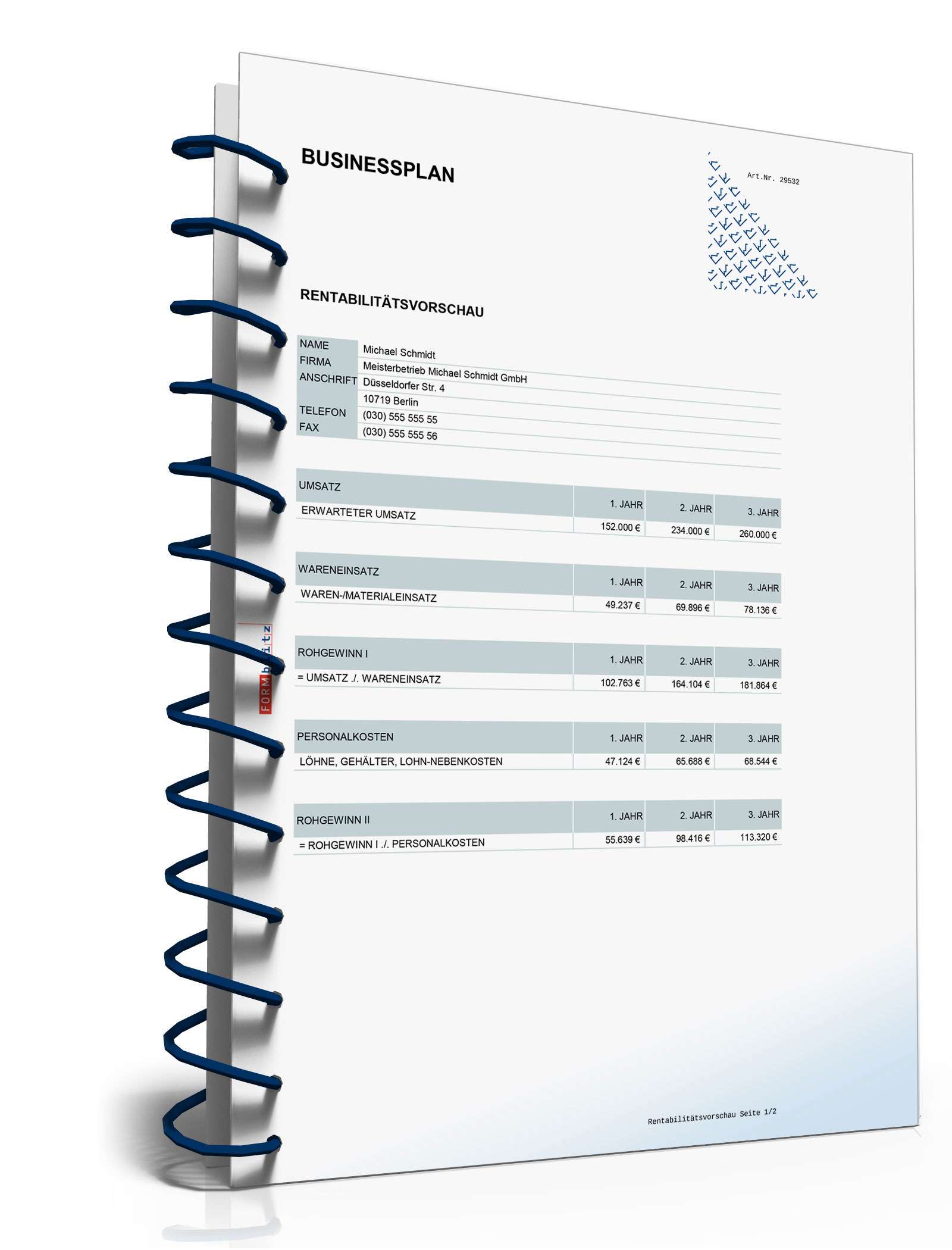 Businessplan Malerbetrieb Excel. Seite: 22
