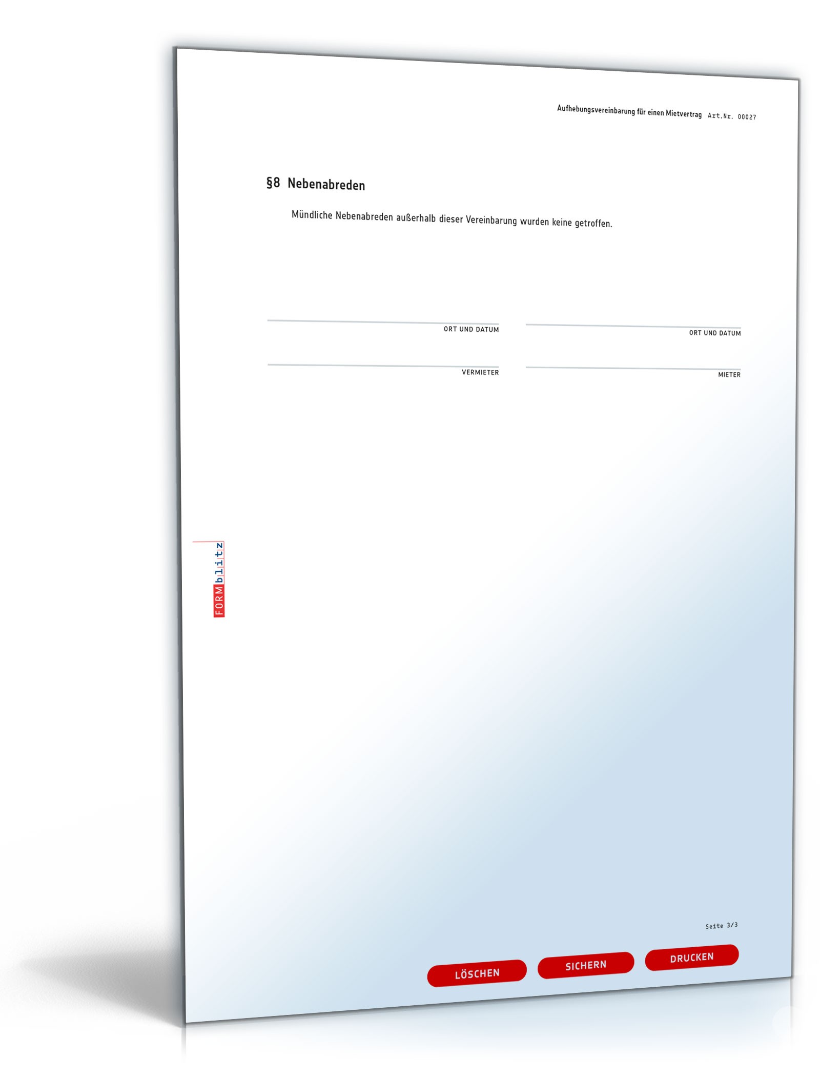 Mietaufhebungsvertrag PDF. Seite: 3