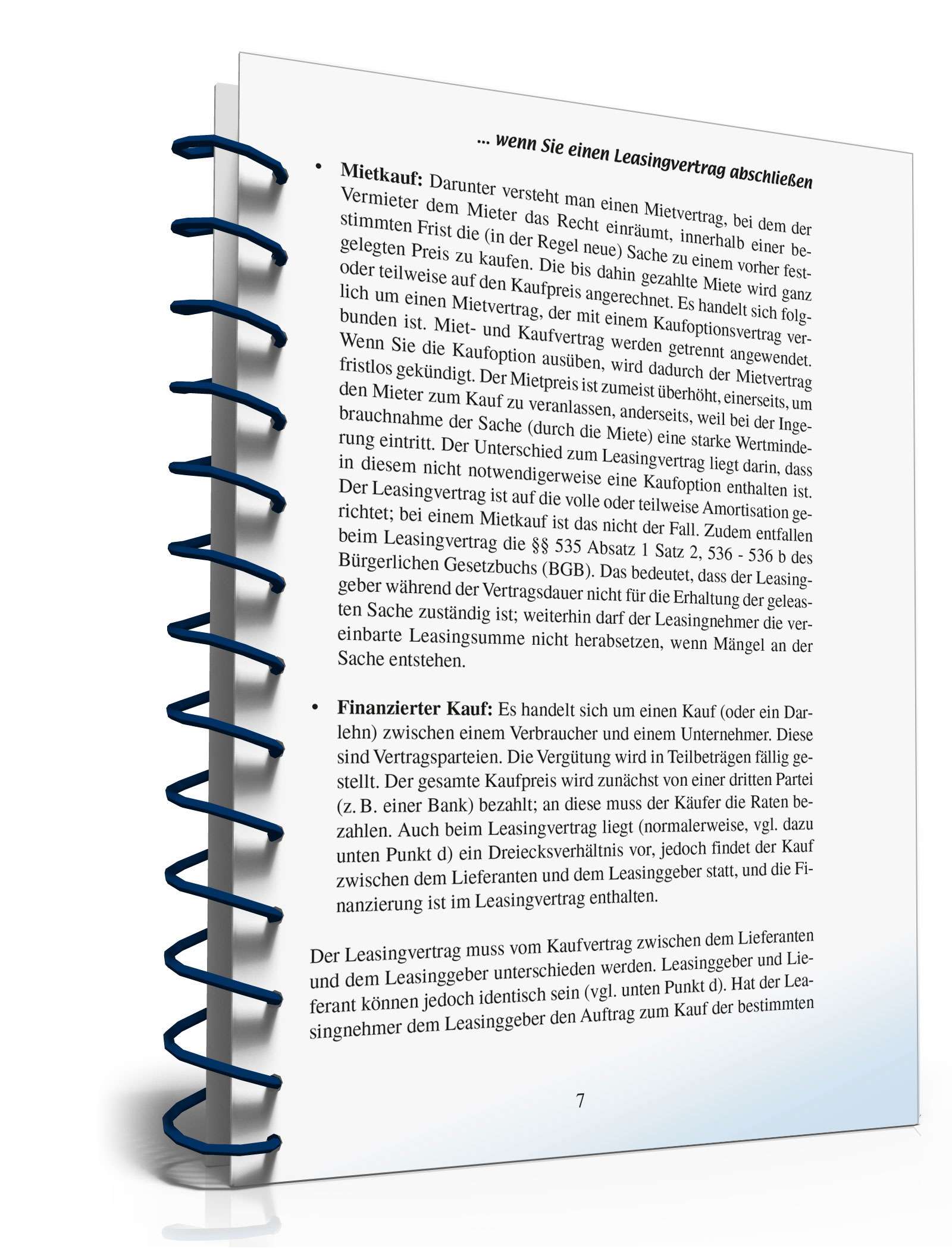 Leasingvertrag rechtssicher abschließen PDF. Seite: 7