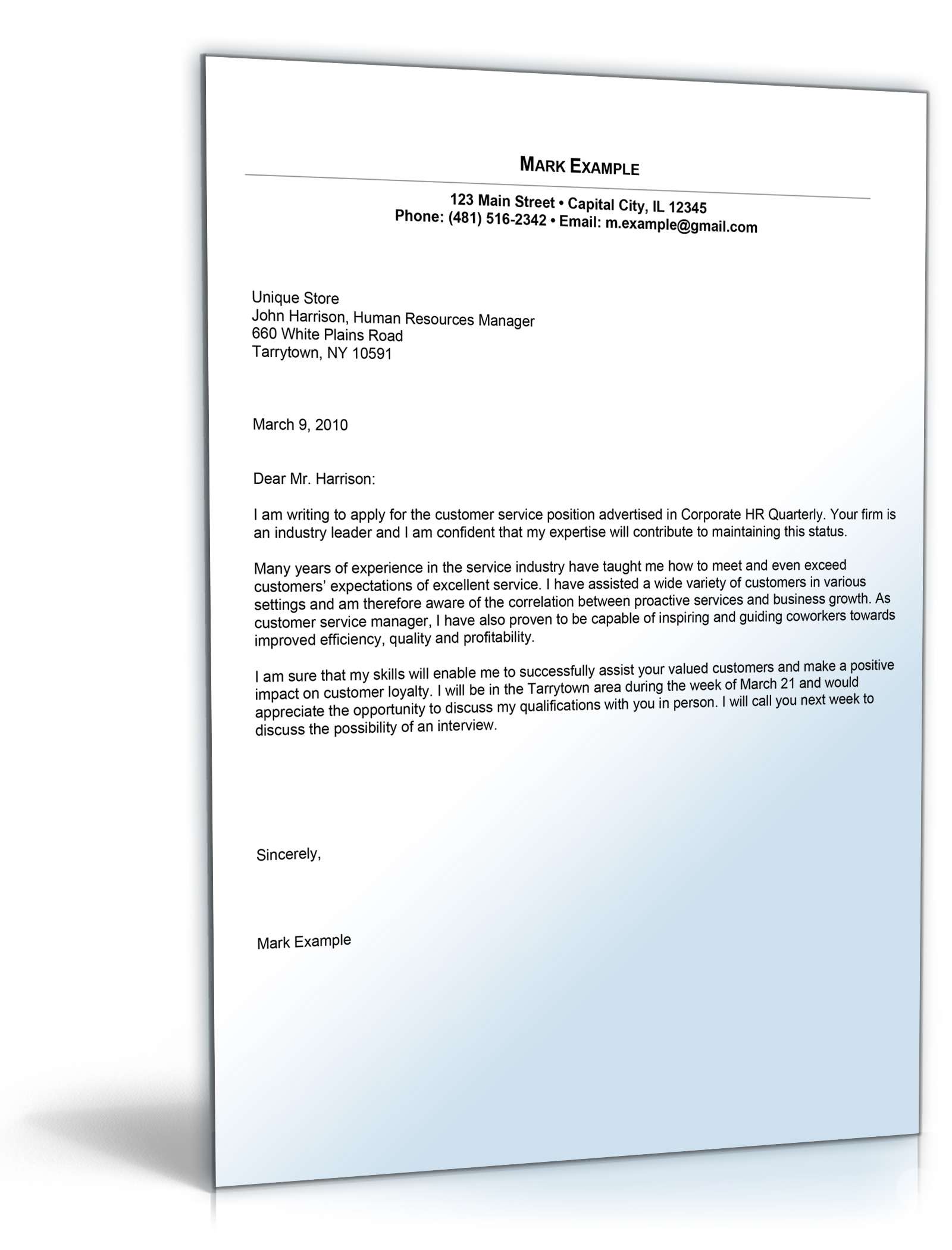 Anschreiben Bewerbung Kundenberater Englisch Excel