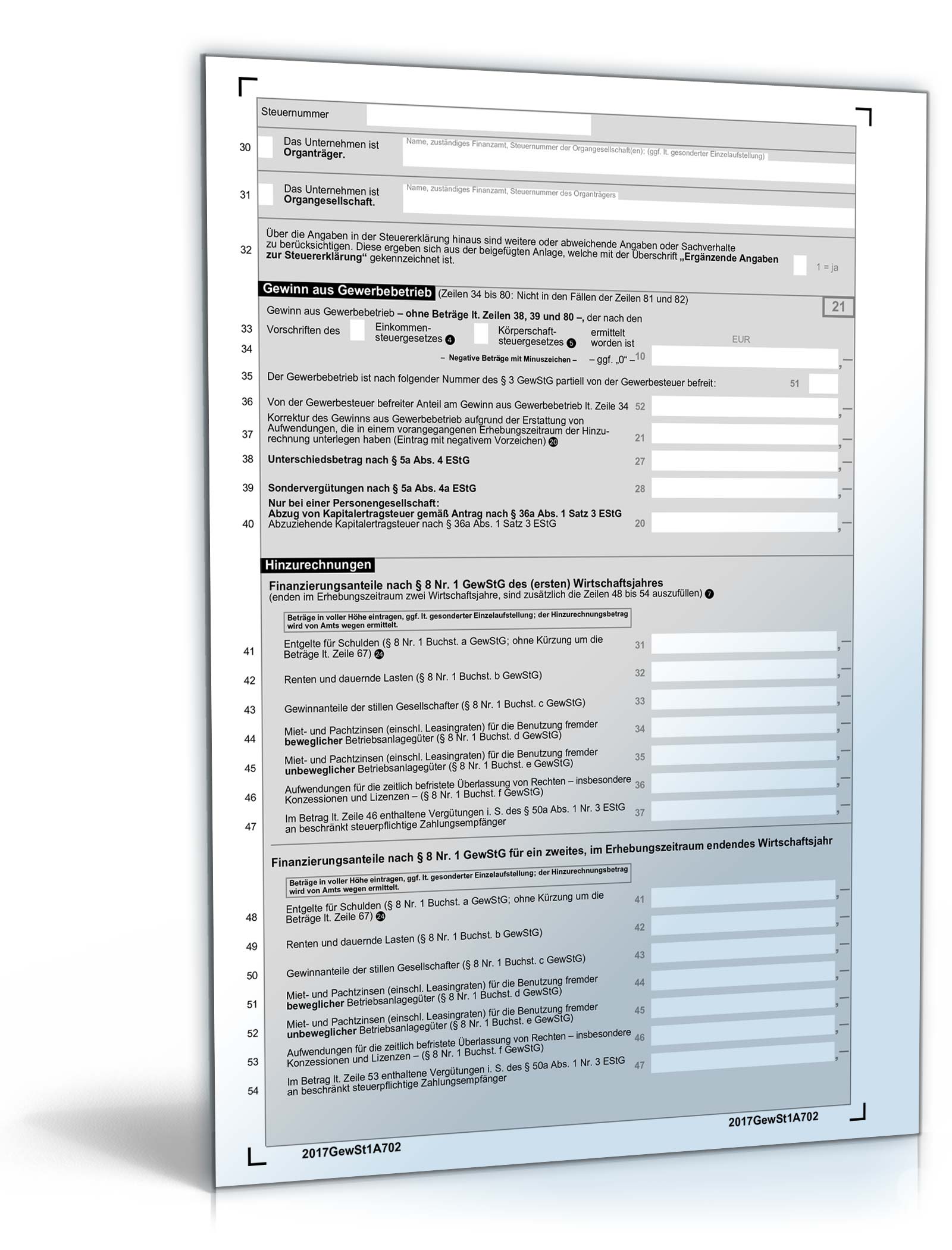 Gewerbesteuererklärung 2017 PDF. Seite: 2