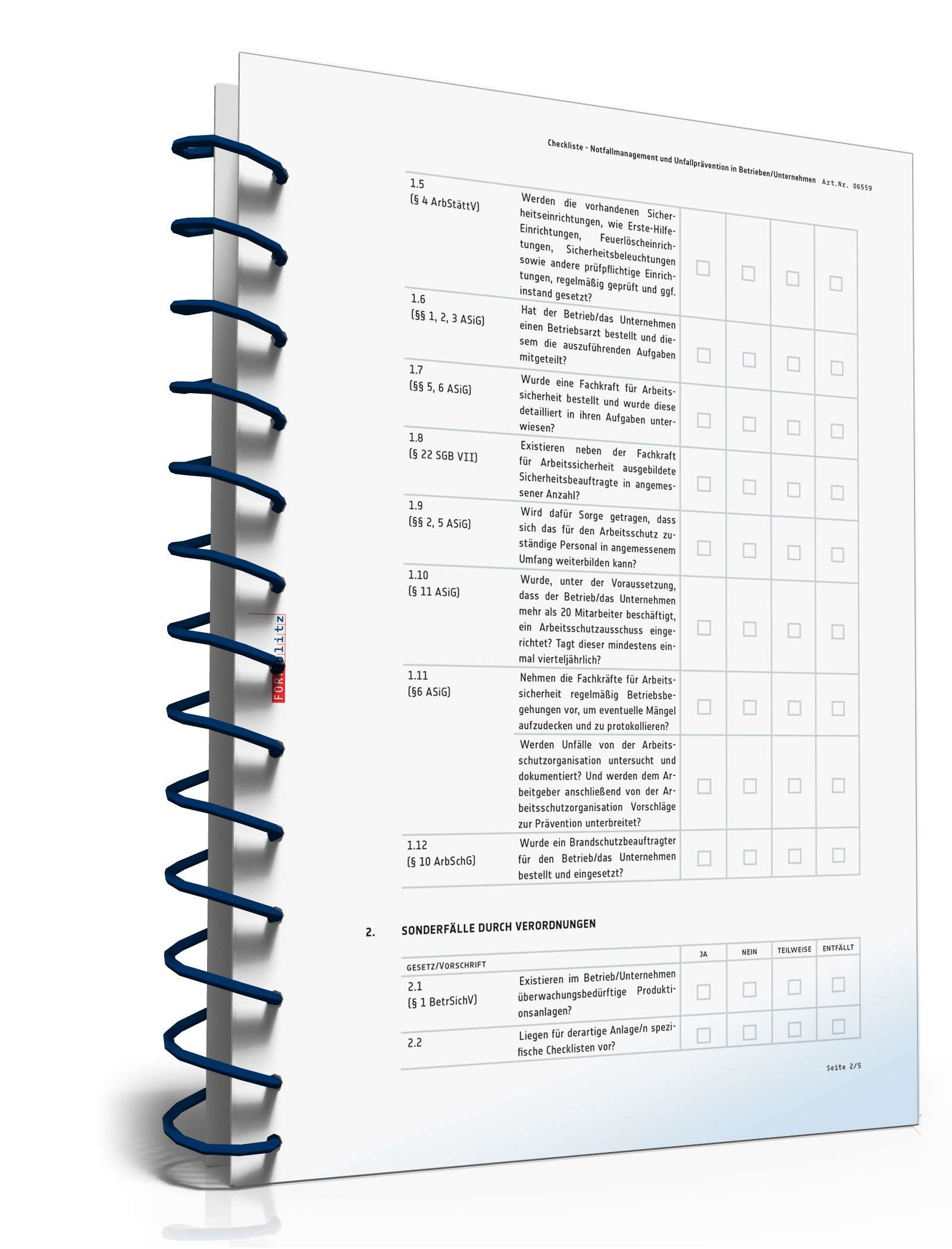 Checkliste Notfallmanagement PDF. Seite: 2