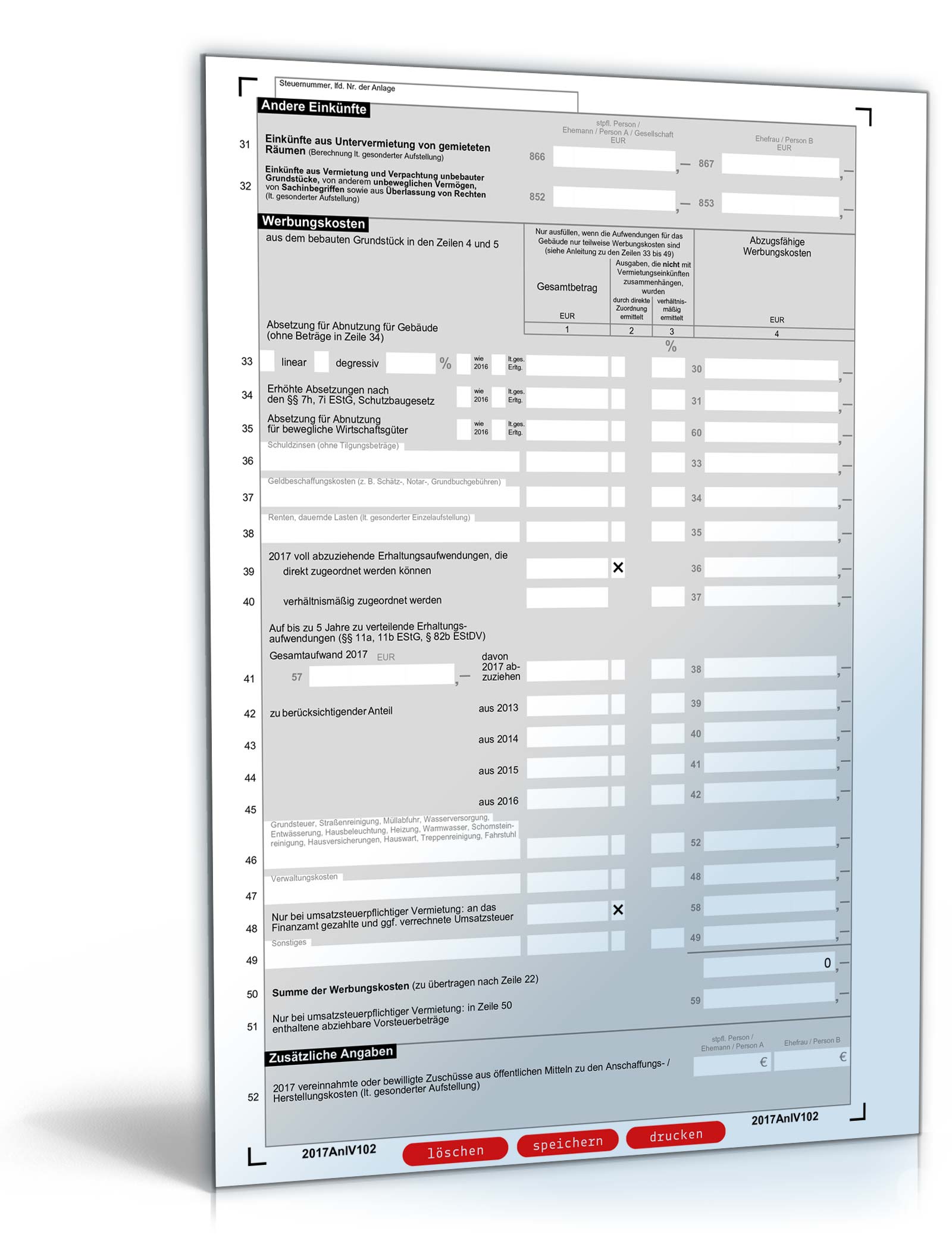 Anlage V 2017 PDF. Seite: 2