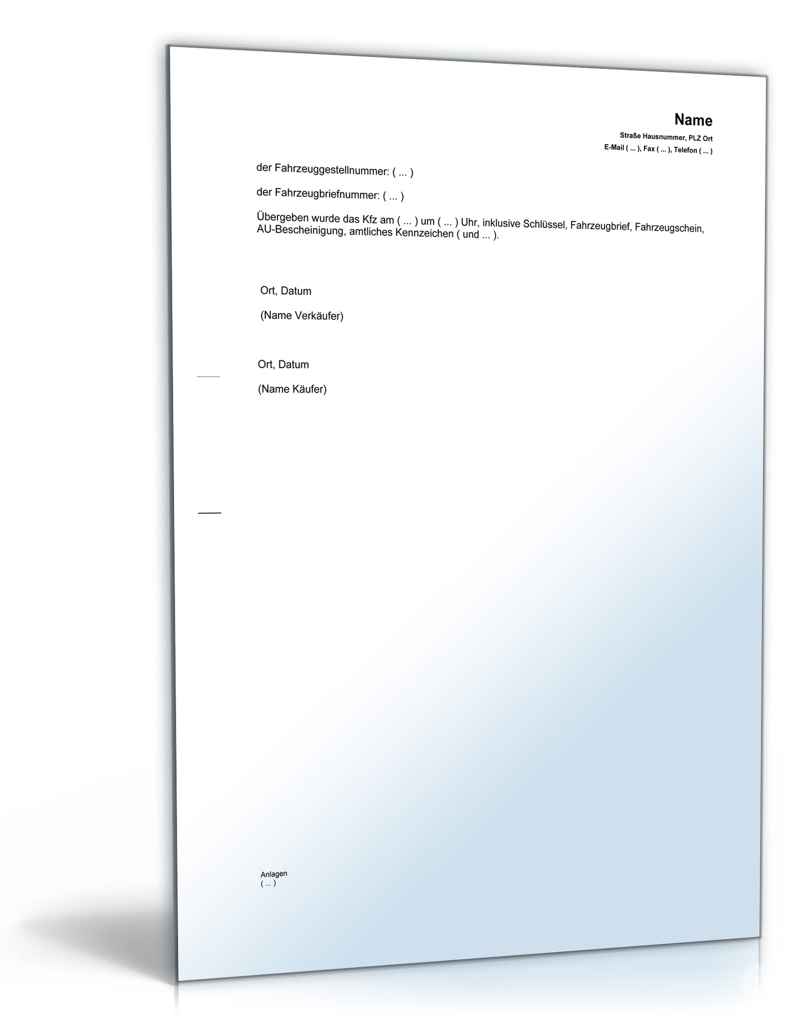 Kaufvertrag gebrauchtes Kfz Russisch/Deutsch PDF. Seite: 7