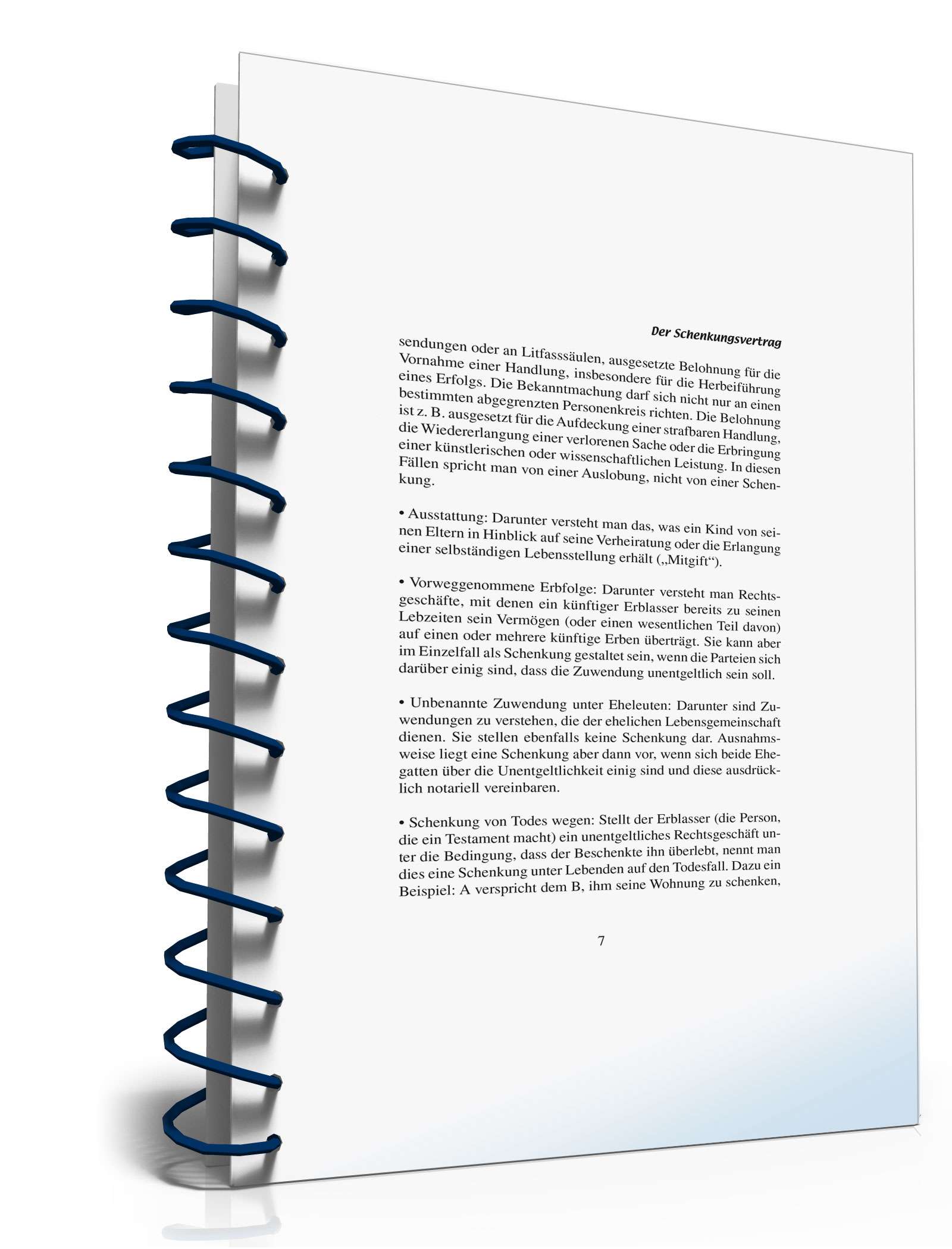 Ratgeber Schenkungsvertrag PDF. Seite: 7