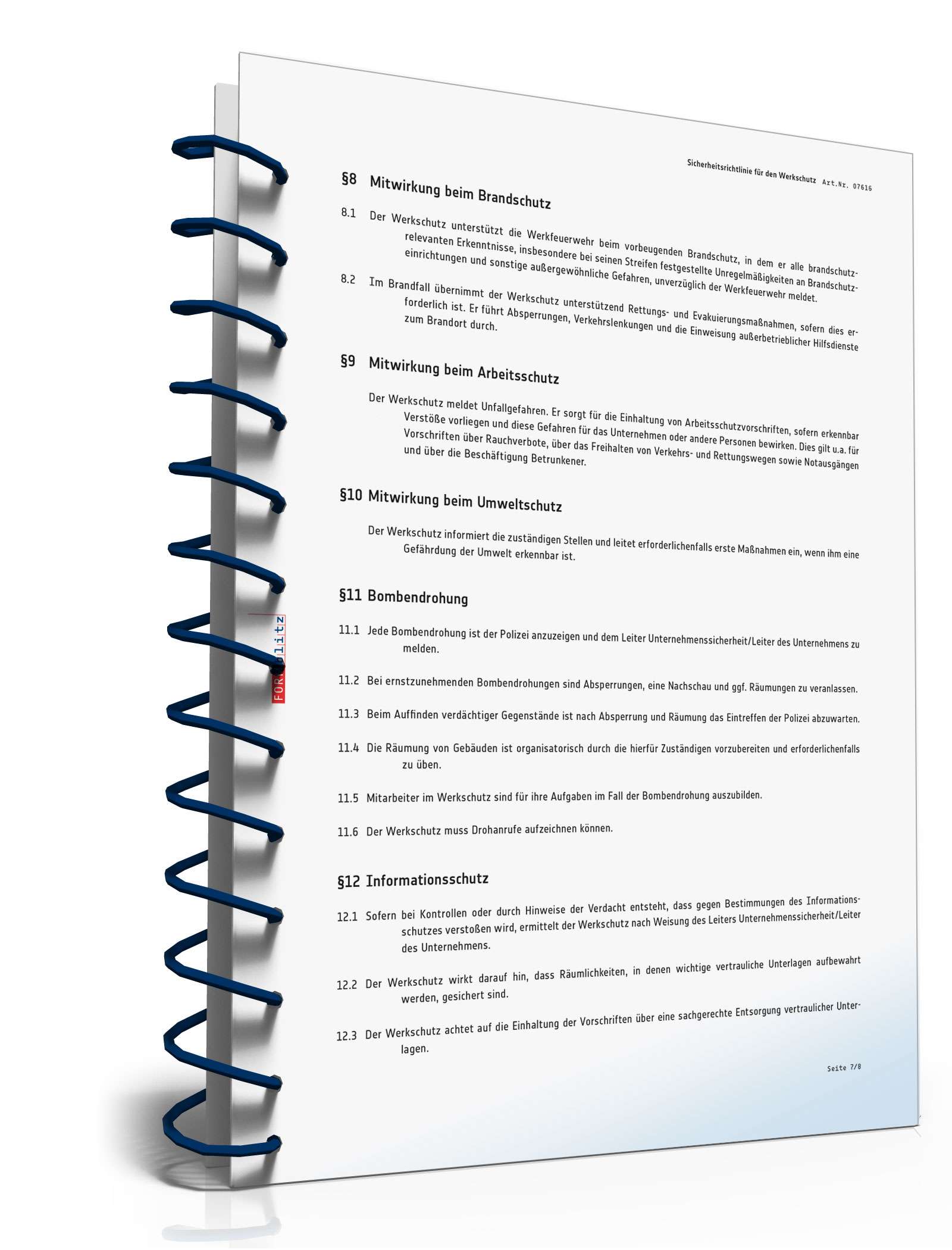 Richtlinie Werkschutz PDF. Seite: 8