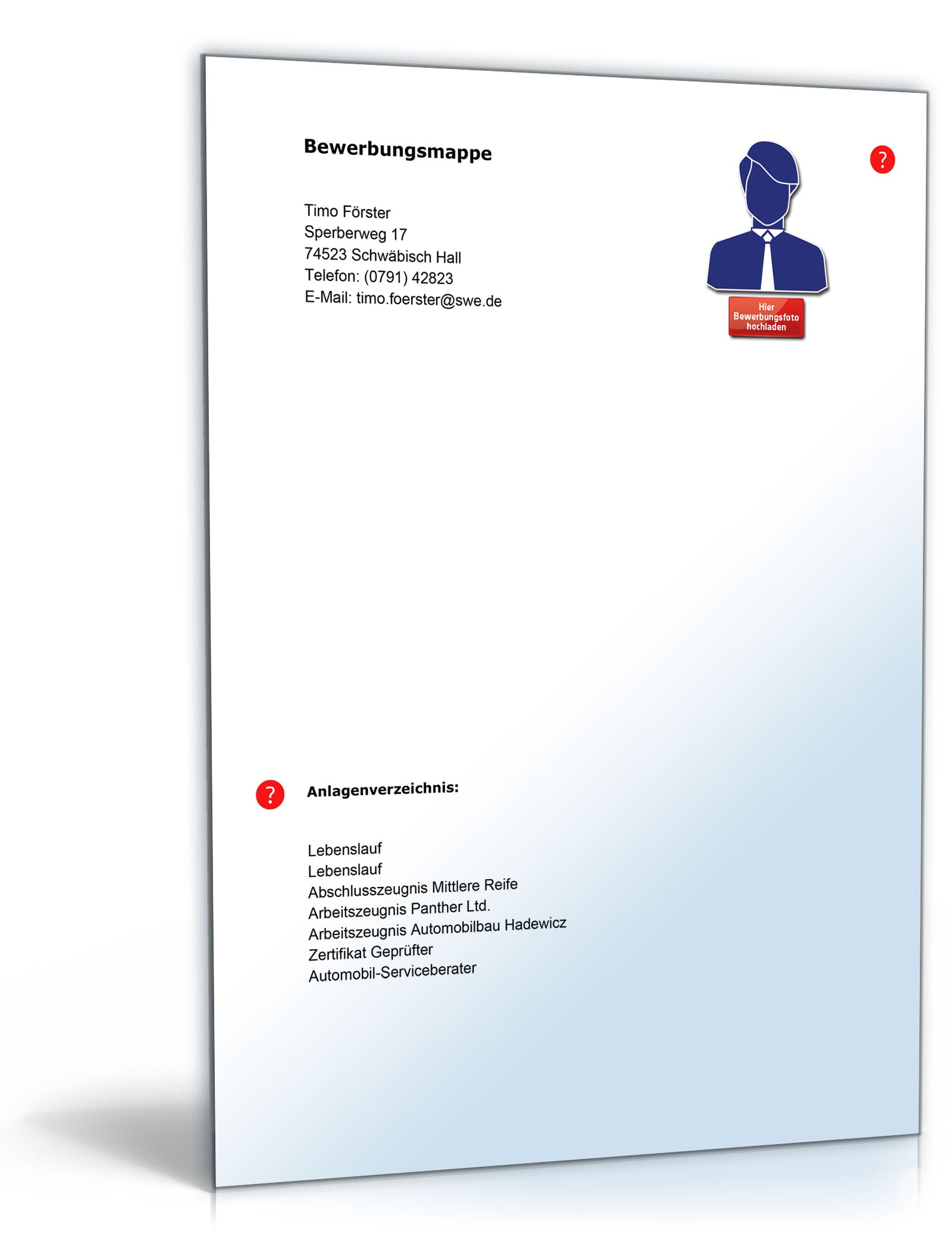 Lebenslauf Automobilkaufmann Excel