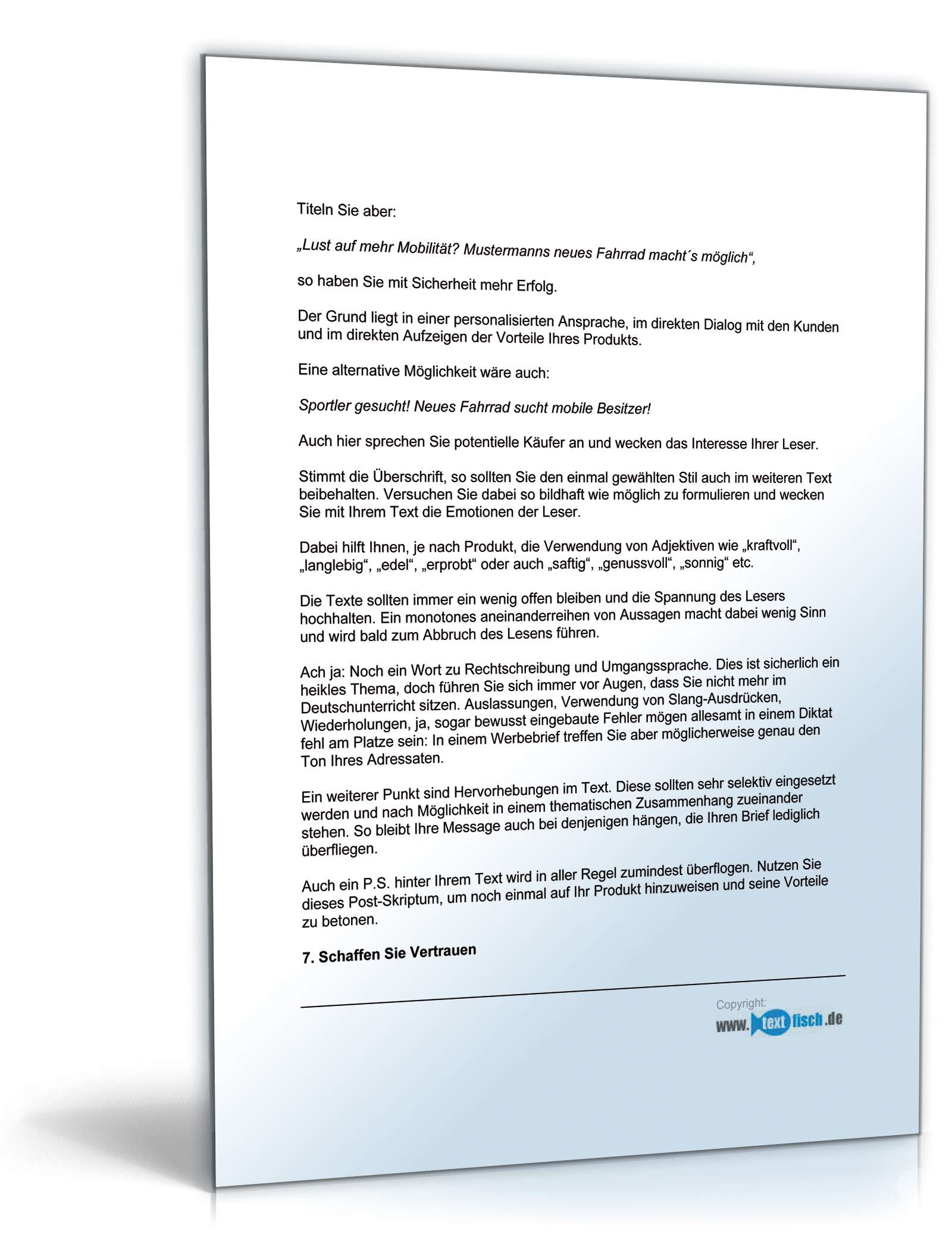 Werbebrief für einen Kurierdienst PDF. Seite: 5