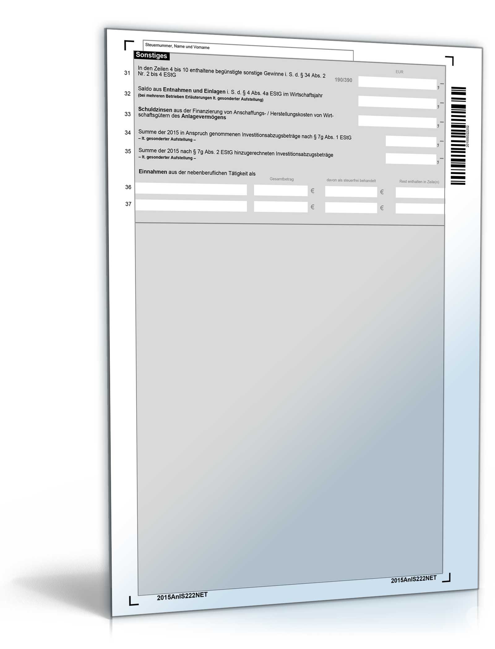 Anlage S 2015 PDF. Seite: 2