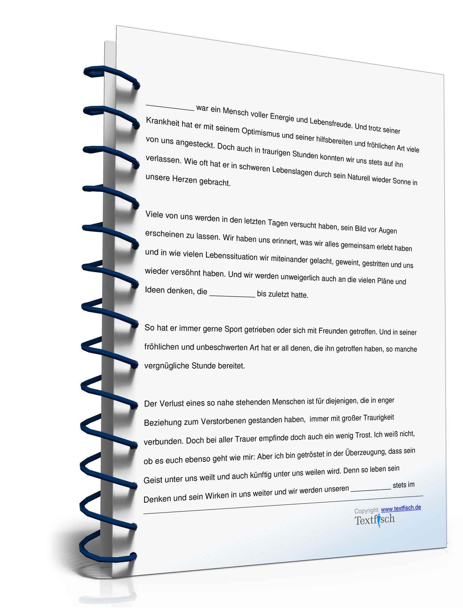 Trauerrede für den verstorbenen Sohn nach Krankheit PDF. Seite: 3