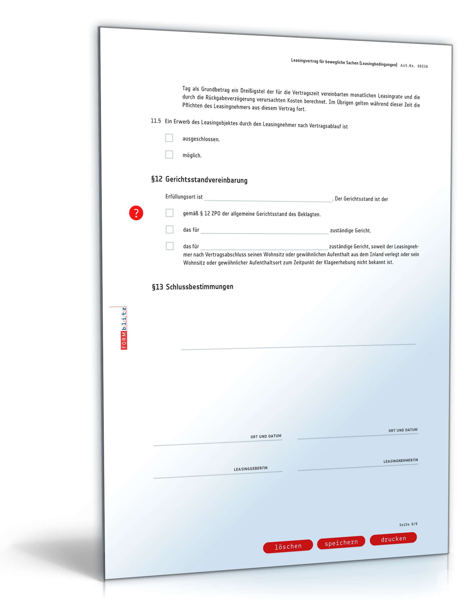 Leasingvertrag PDF. Seite: 14