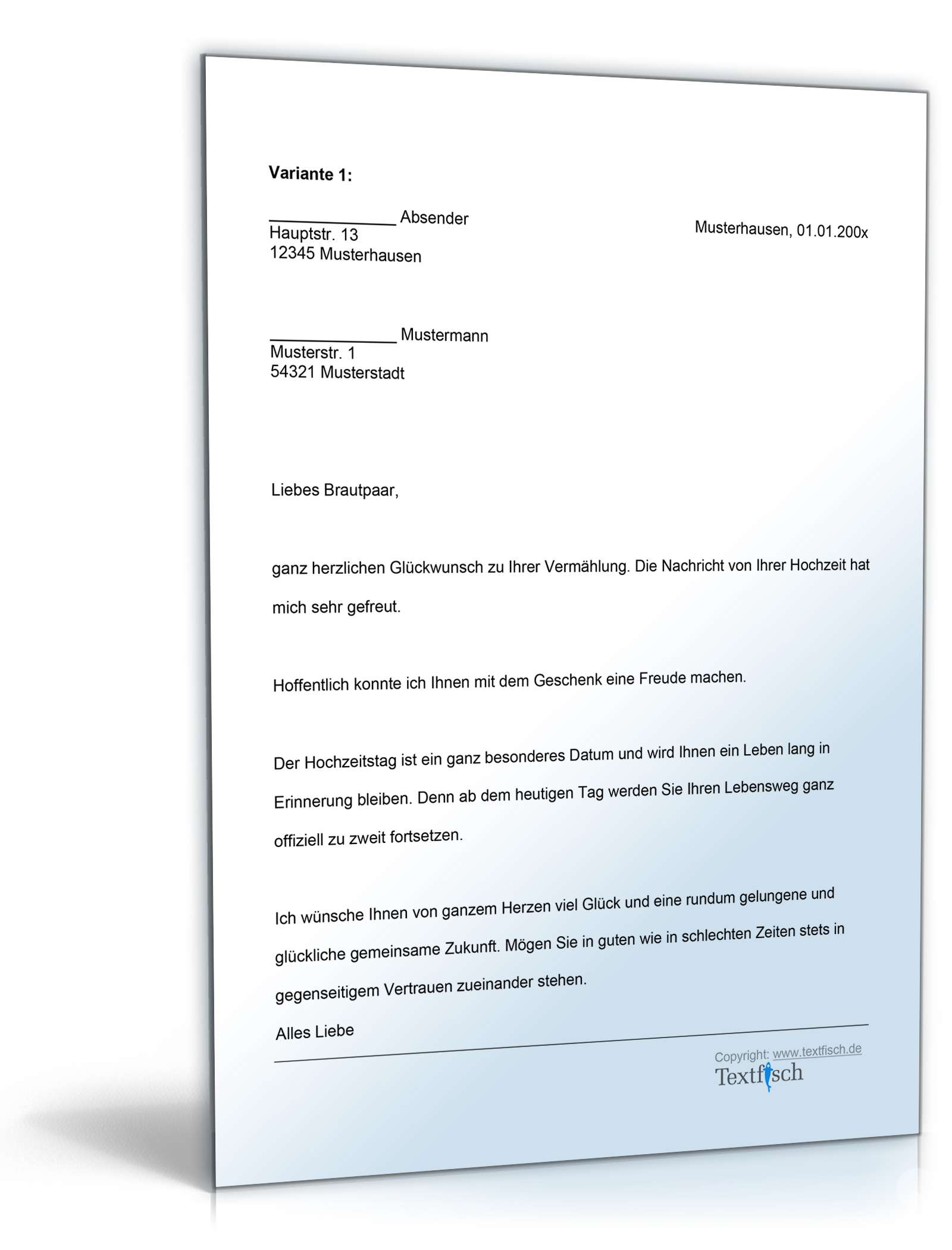 Gratulation Hochzeit Word