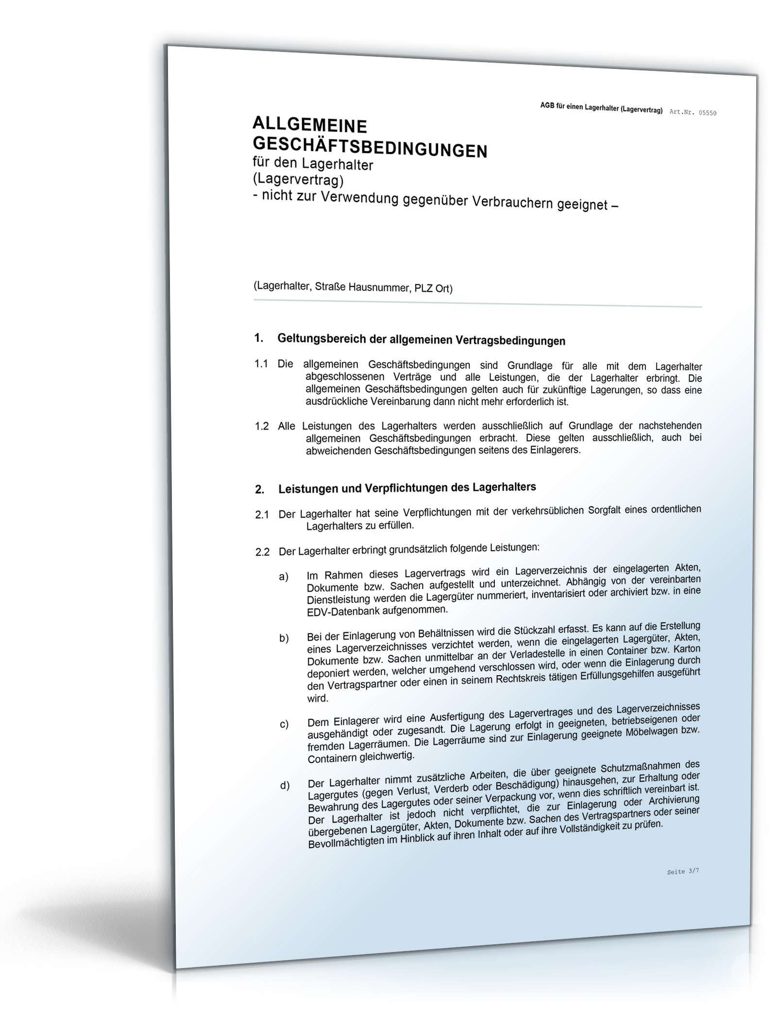 AGB Lagerhalter Word