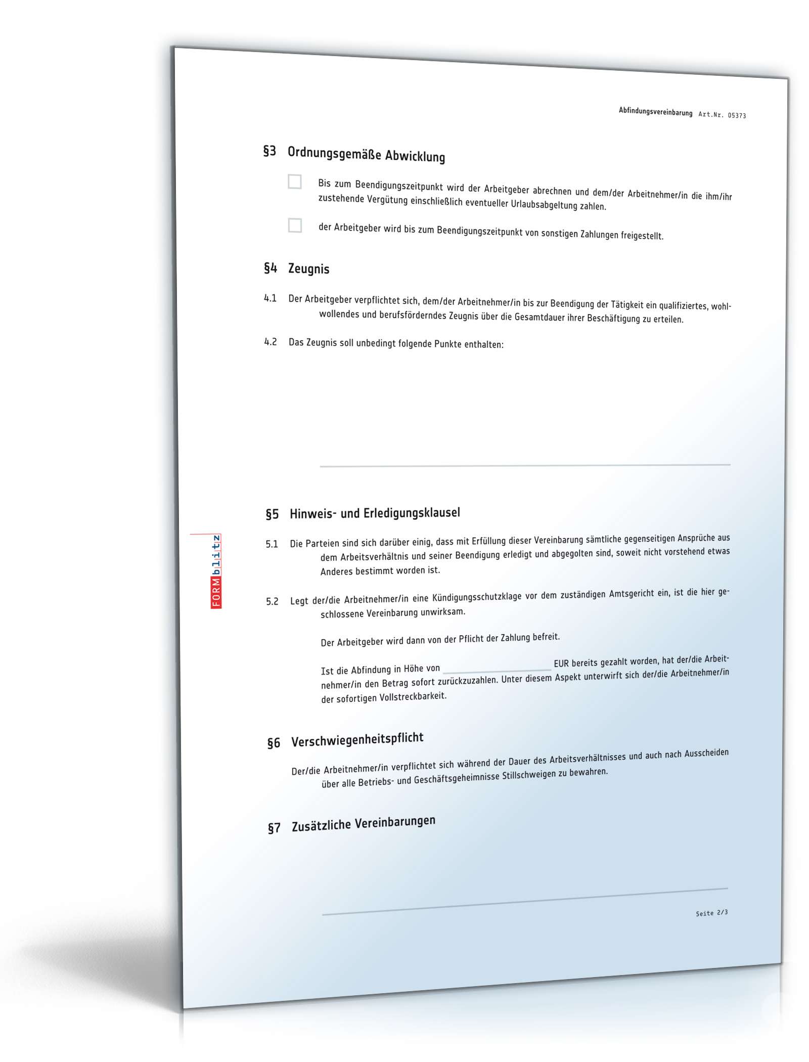 Abfindungsvereinbarung PDF. Seite: 2