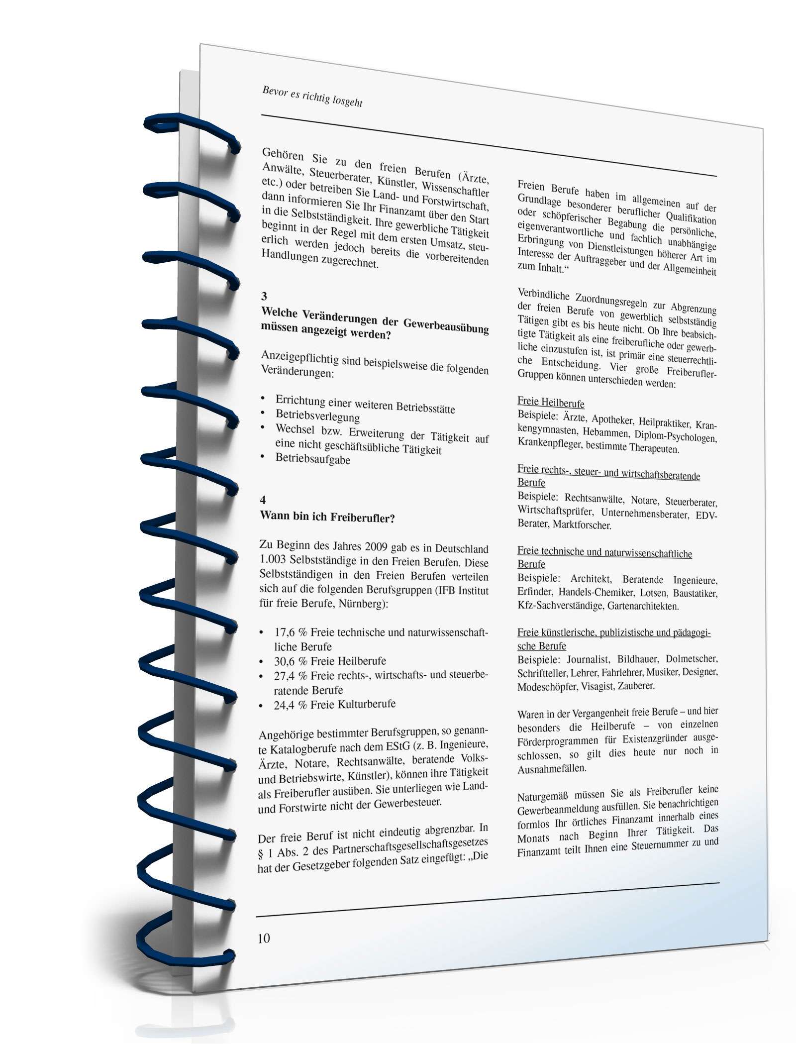 Ratgeber Unternehmensgründung PDF. Seite: 10