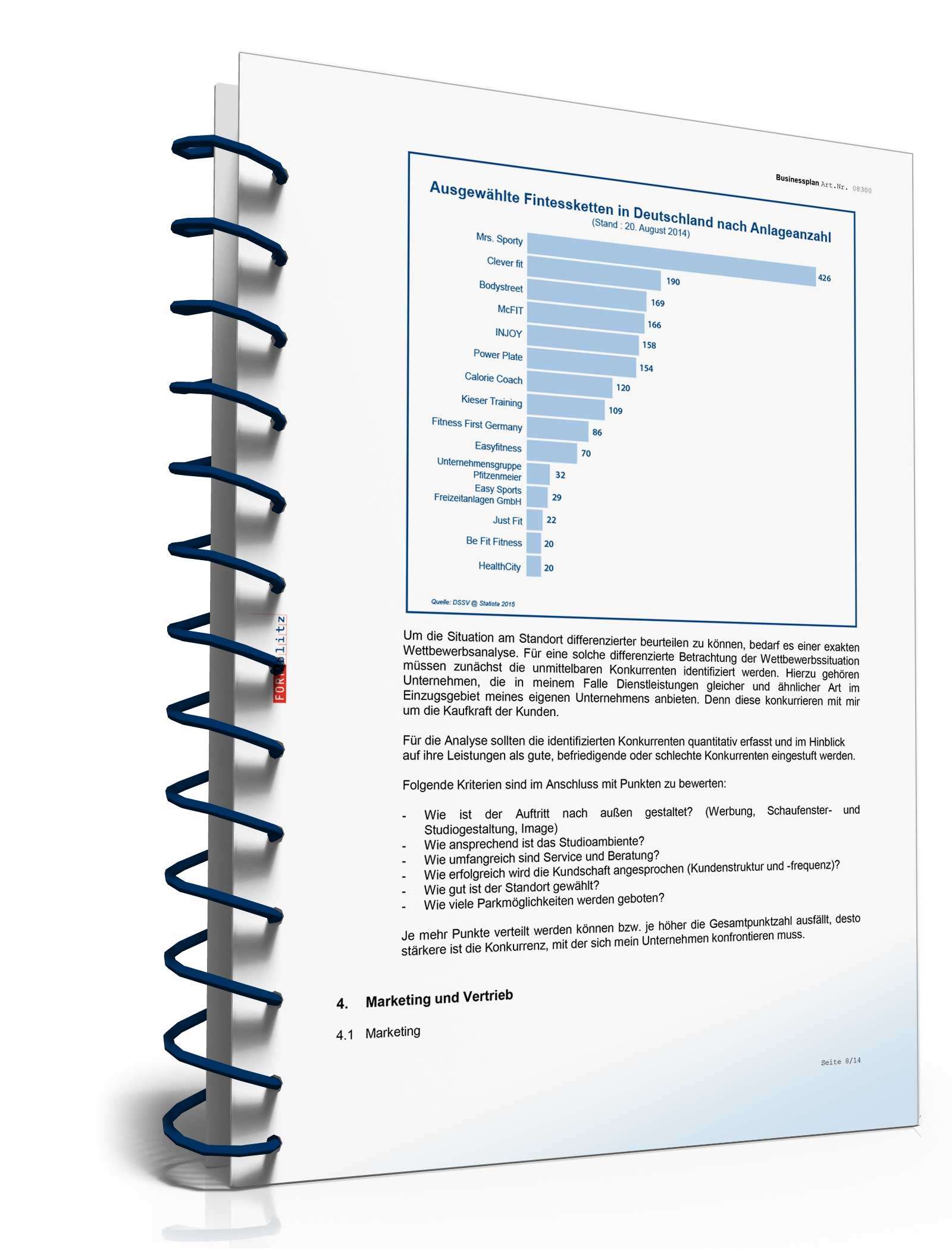 Businessplan Fitnessstudio Excel. Seite: 11
