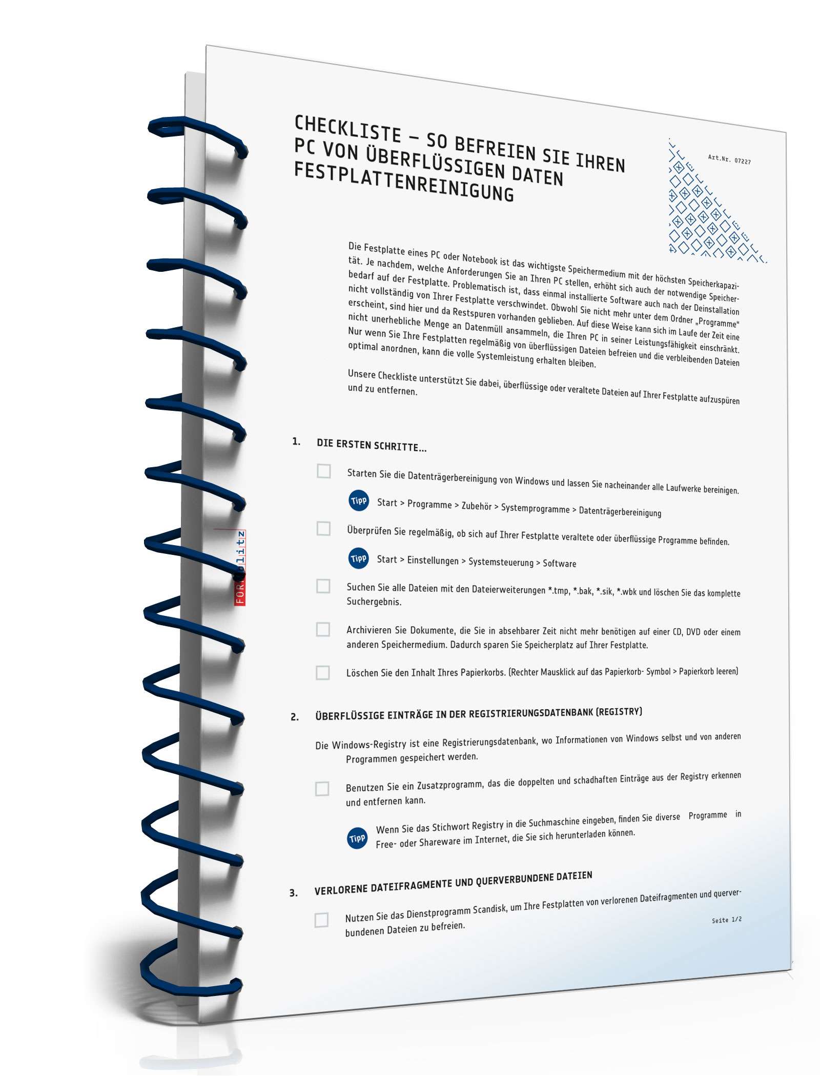 Checkliste Festplattenreinigung PC PDF