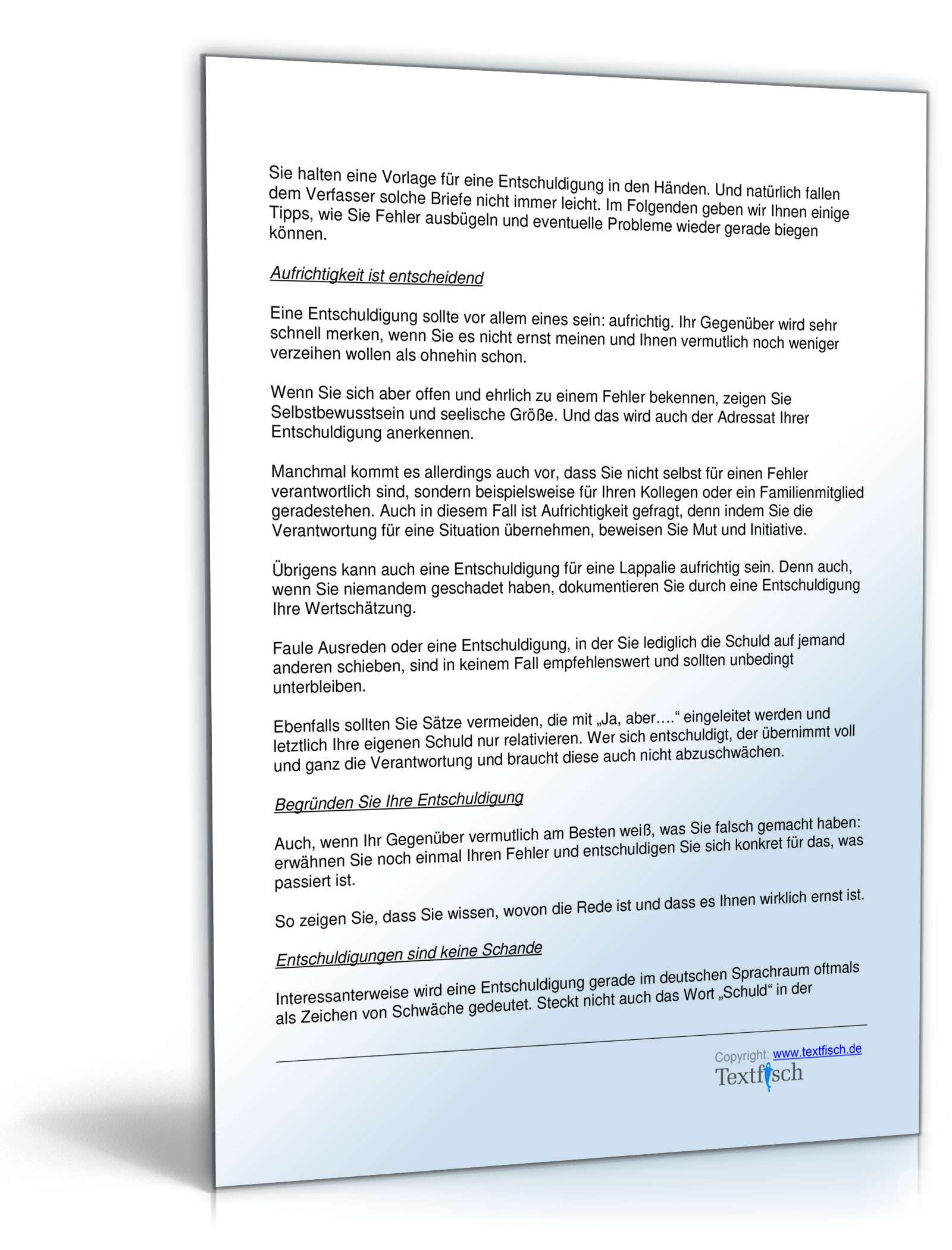 Entschuldigung schlechter Kundenservice PDF. Seite: 4