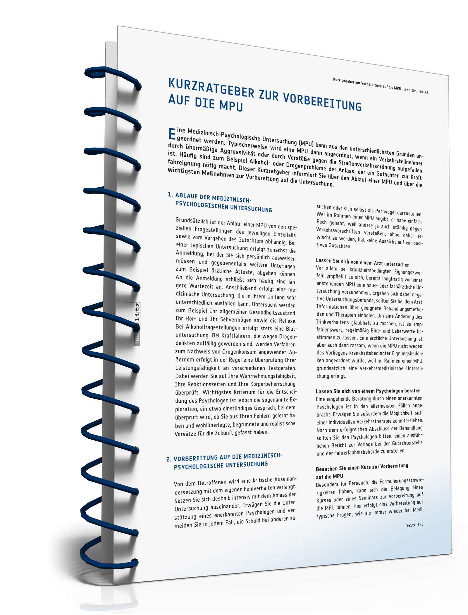 Kurzratgeber zur Vorbereitung auf die MPU PDF. Seite: 3