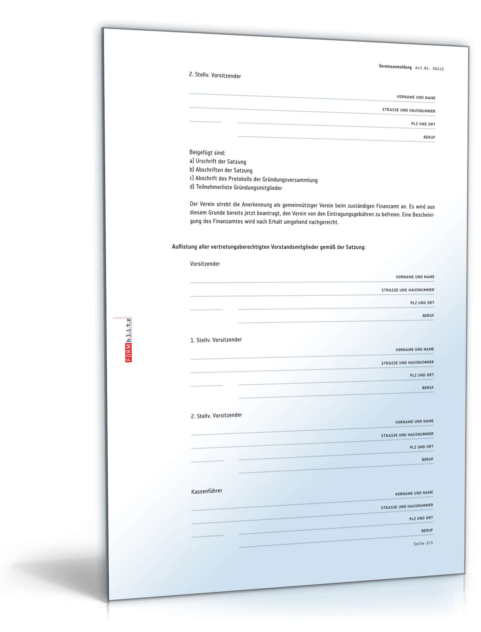 Vereinsanmeldung PDF. Seite: 2