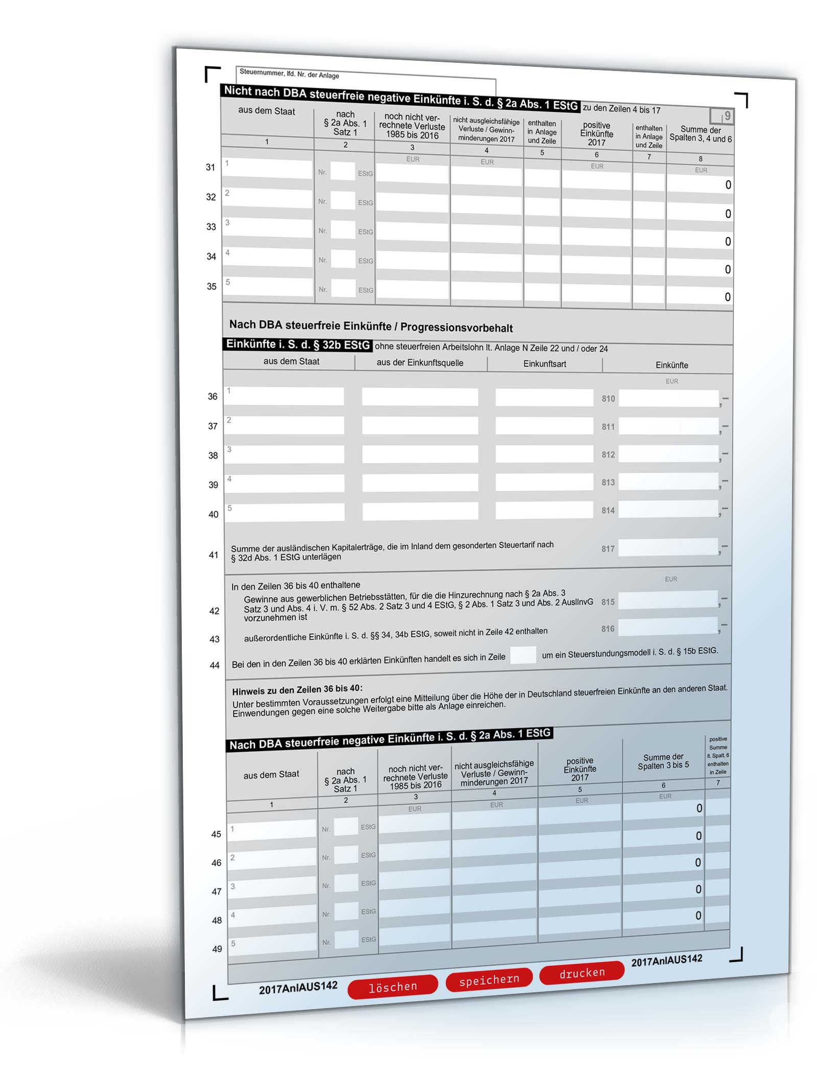 Anlage AUS 2017 PDF. Seite: 2
