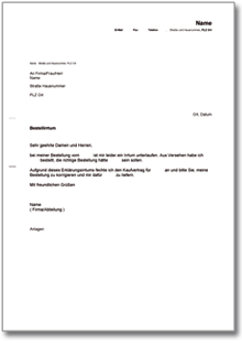 Anfechtung eines Kaufvertrages wegen Irrtums des Käufers Word