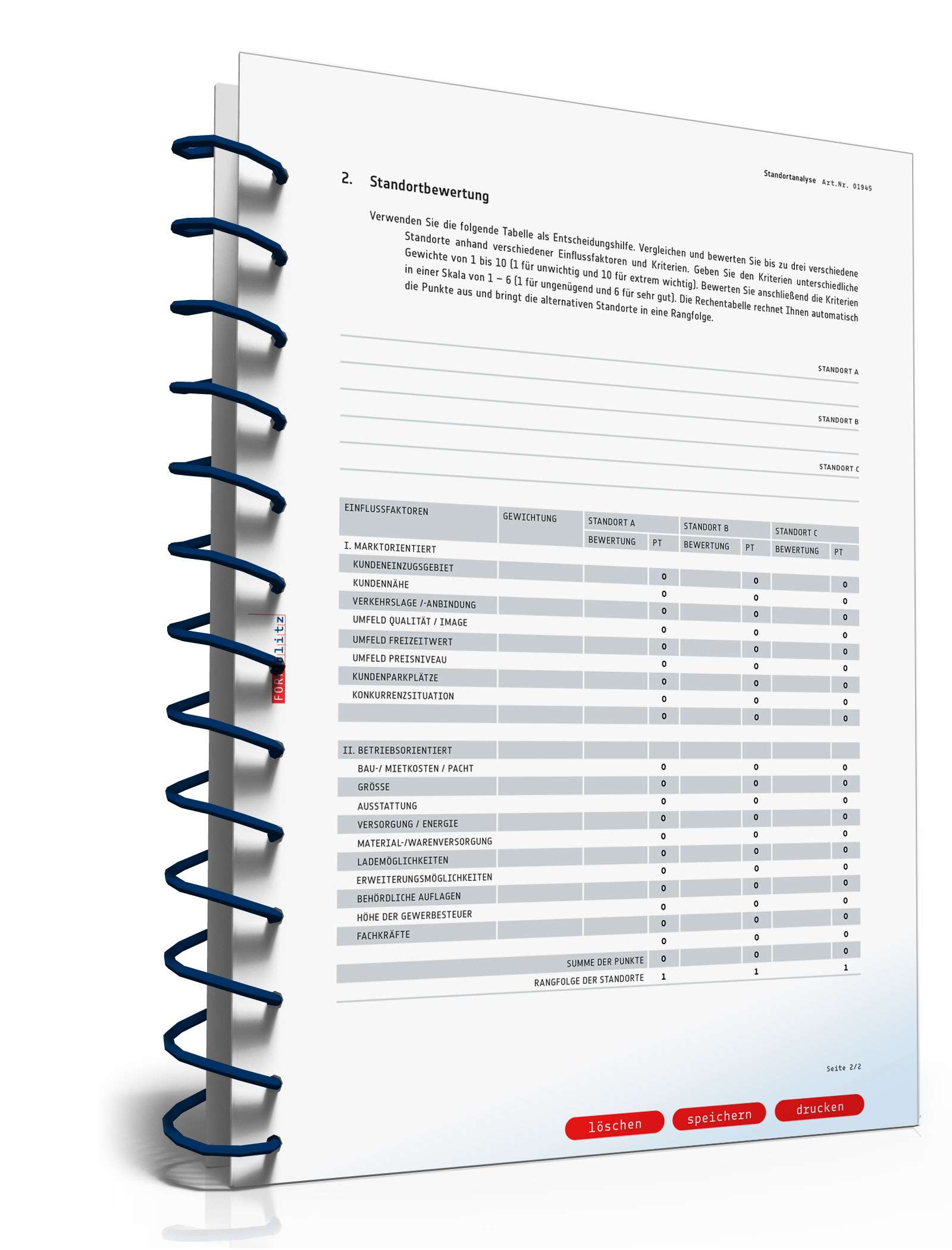 Standortanalyse für Existenzgründer PDF. Seite: 2