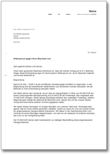 Widerspruch Ablehnung Antrag ALG II wegen Sparguthaben Word