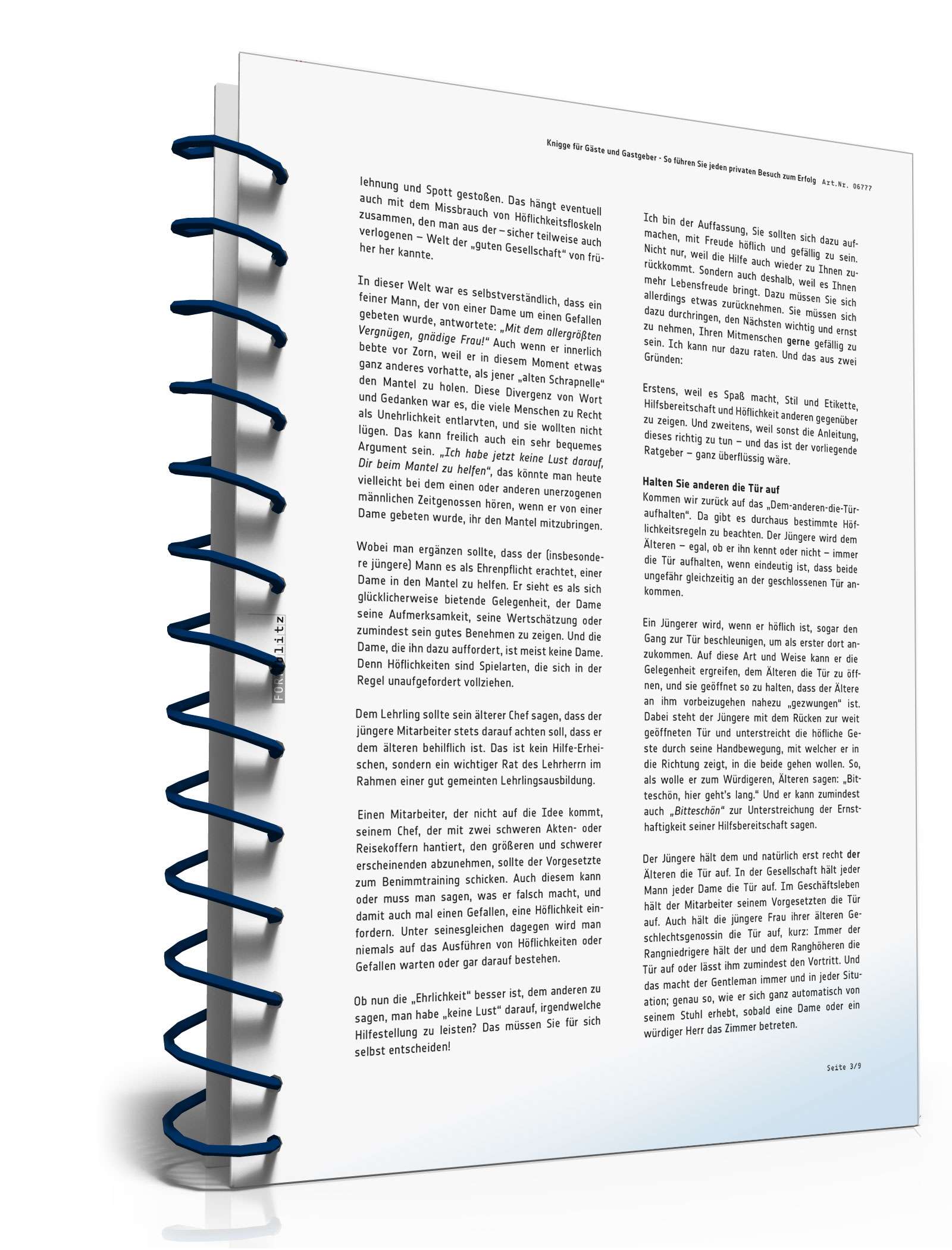 Knigge für Gäste und Gastgeber PDF. Seite: 4