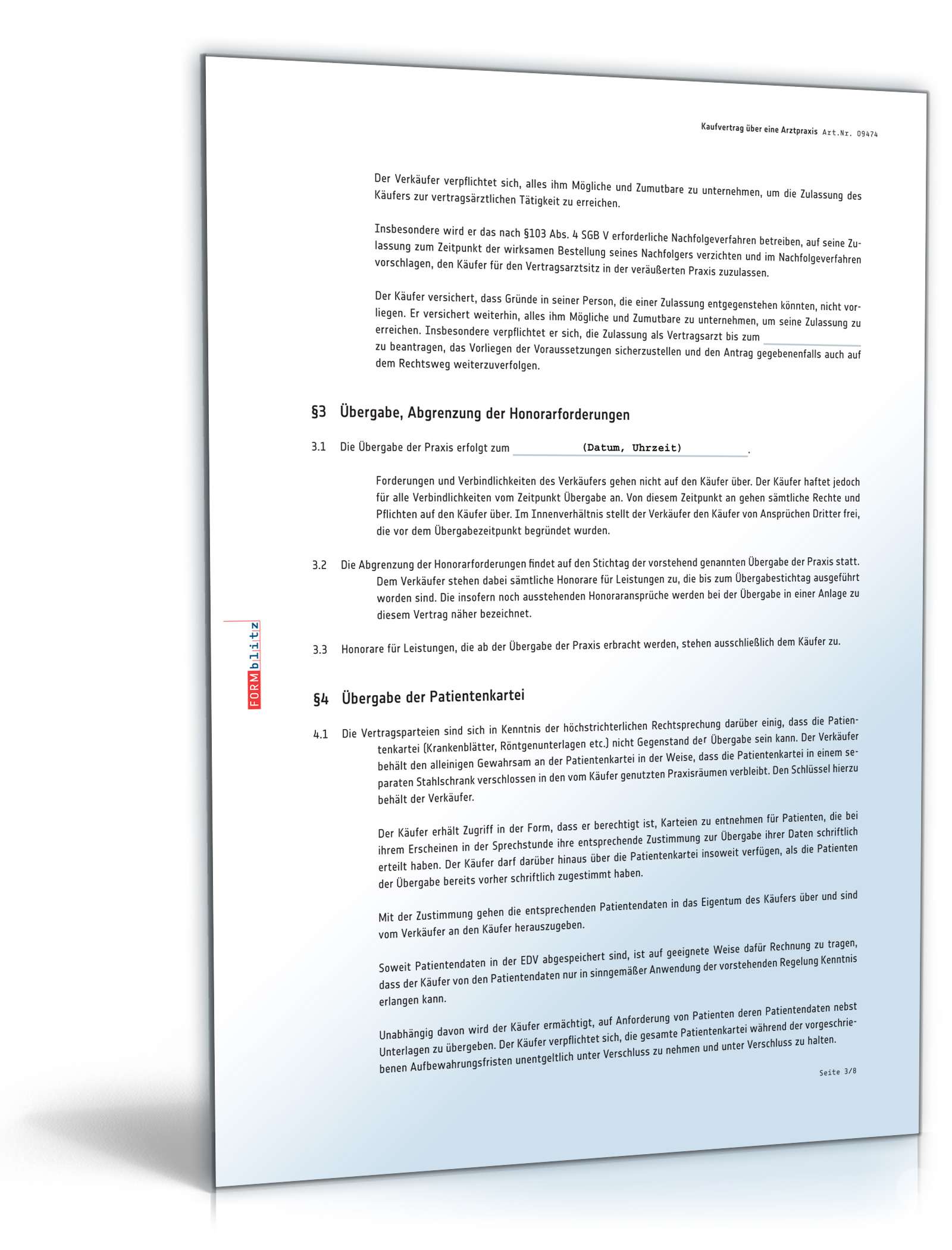 Kaufvertrag Praxis PDF. Seite: 3