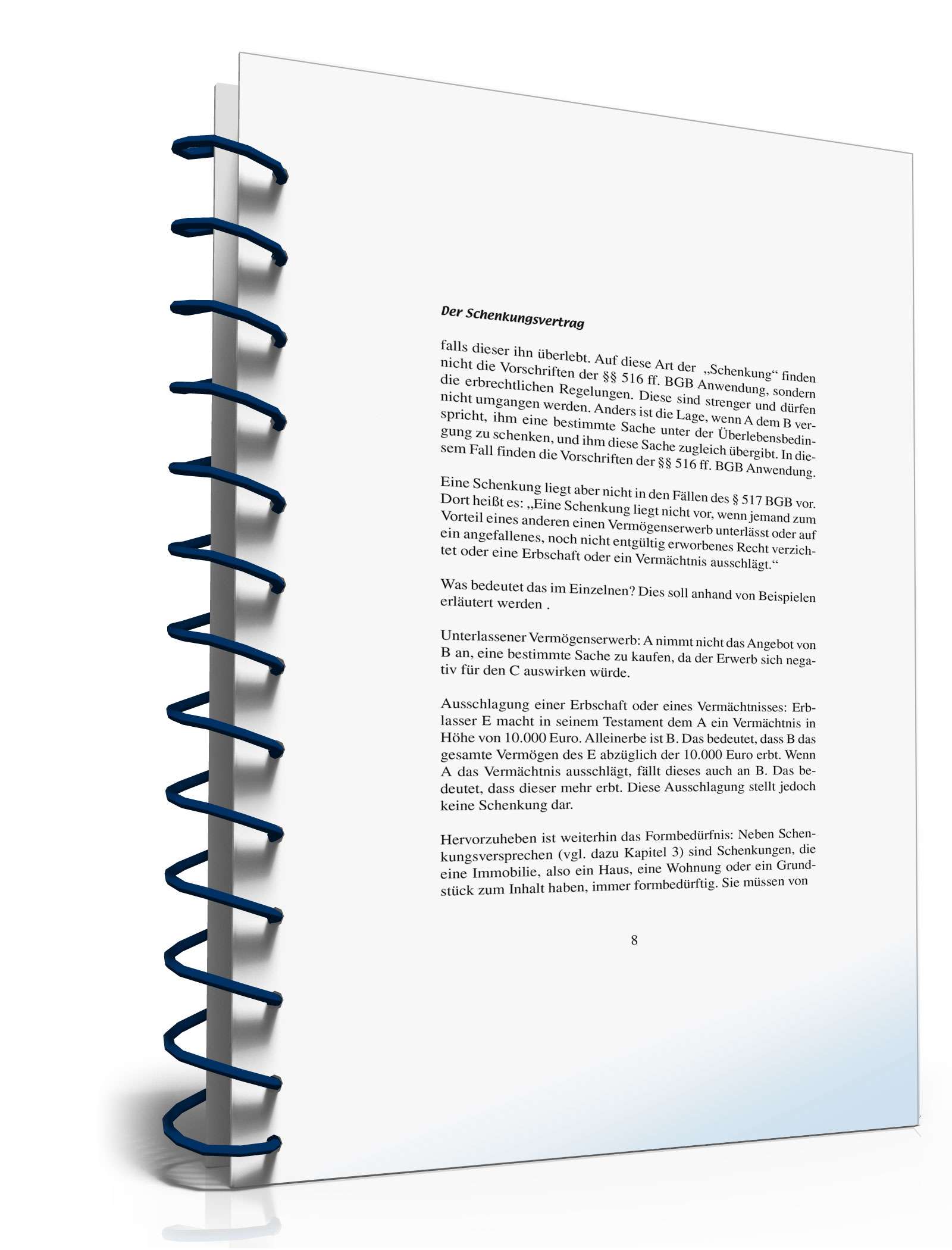 Ratgeber Schenkungsvertrag PDF. Seite: 8