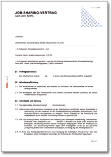 Job-Sharing-Vertrag Word