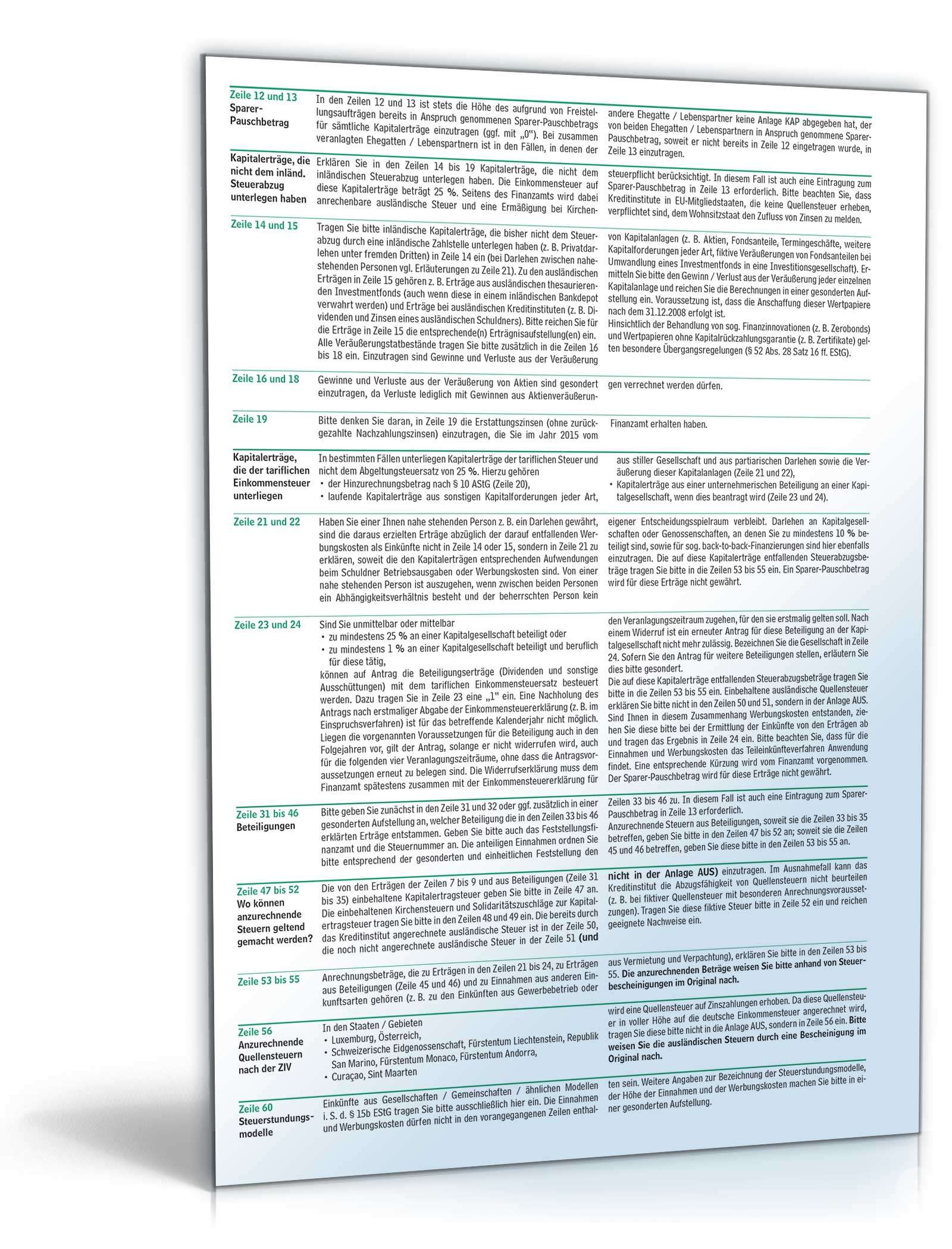 Anleitung Anlage KAP 2015 PDF. Seite: 2