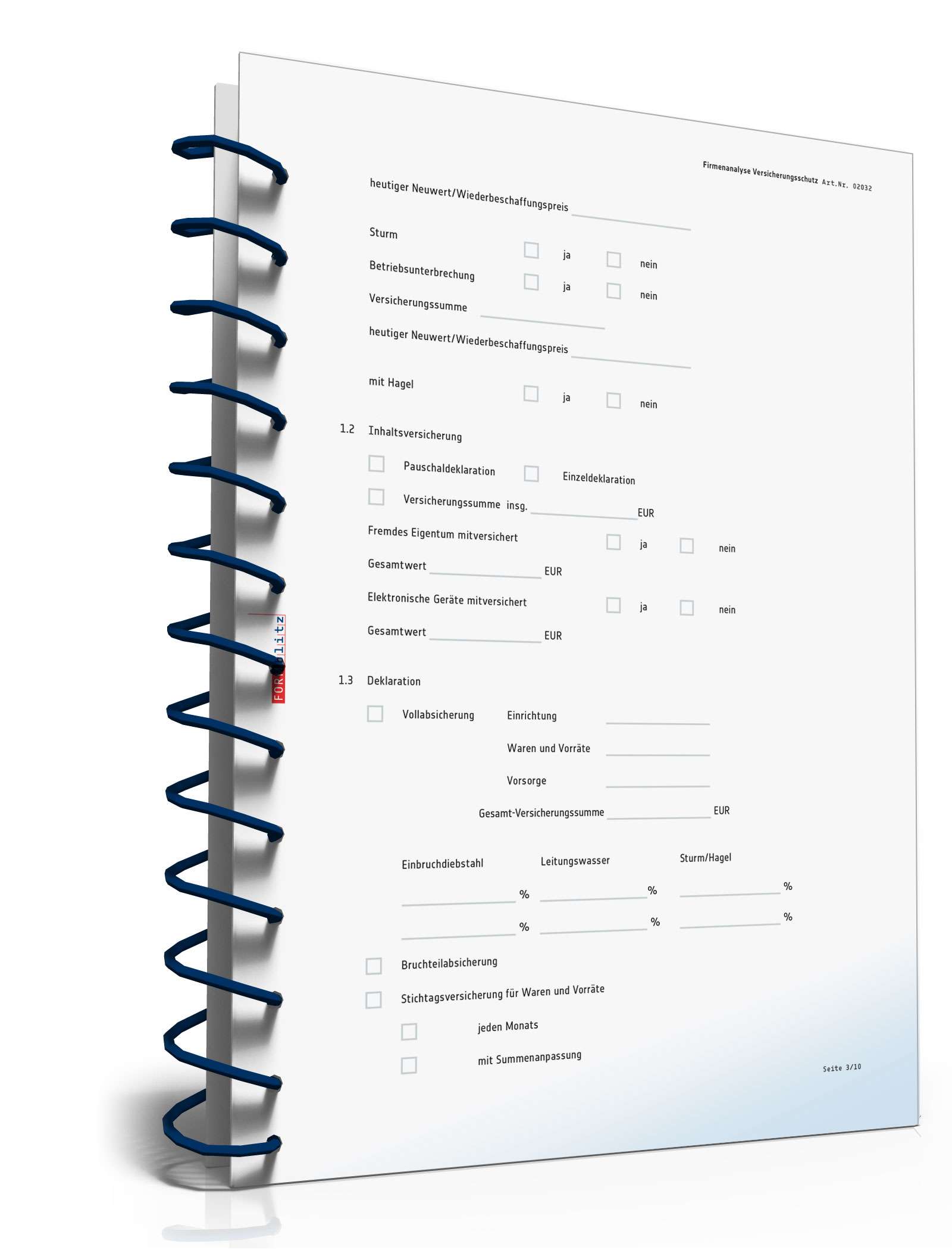 Firmenanalyse Versicherungsschutz PDF. Seite: 3