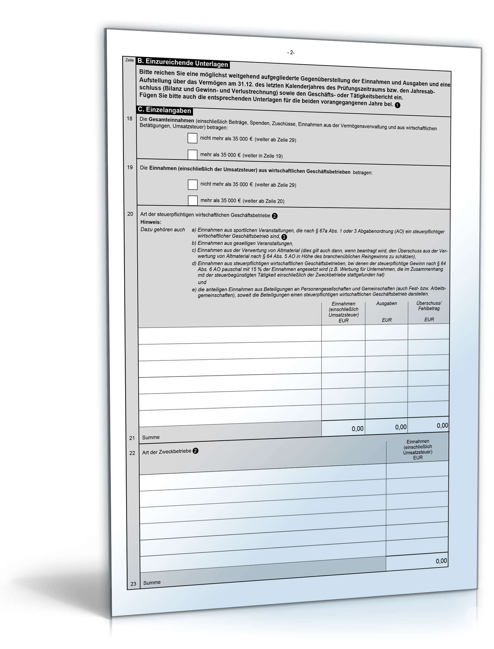 Erklärung zur Körperschaftsteuer und Gewerbesteuer PDF. Seite: 2