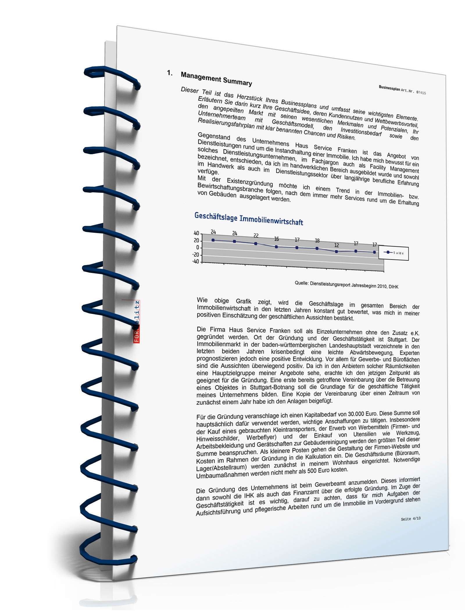 Businessplan Hausmeisterservice Excel. Seite: 8