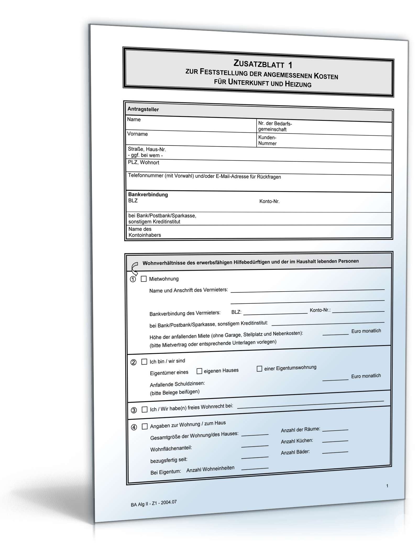 Feststellung der Kosten für Unterkunft und Heizung beim Bürgergeld PDF