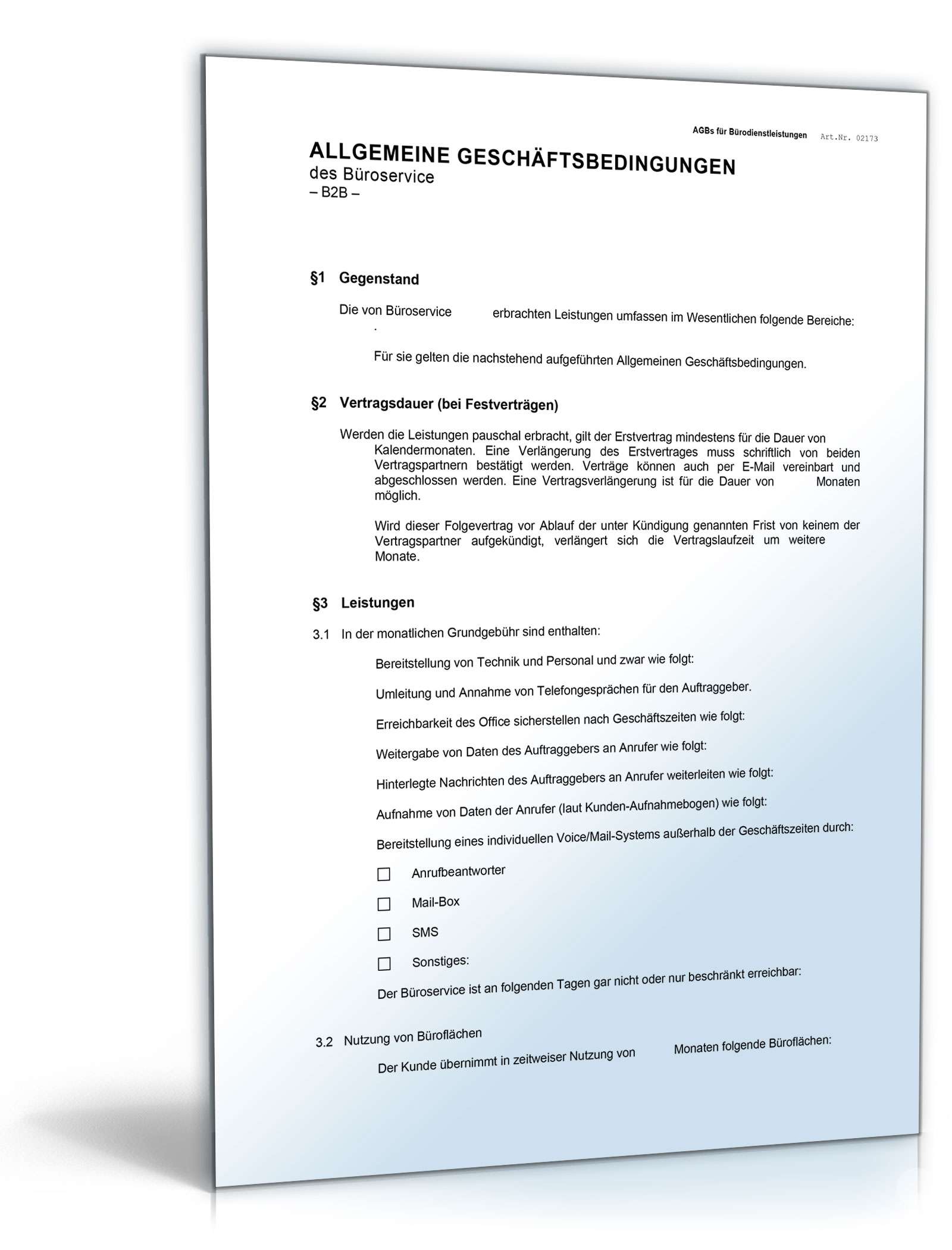 AGB Bürodienstleistungen Word