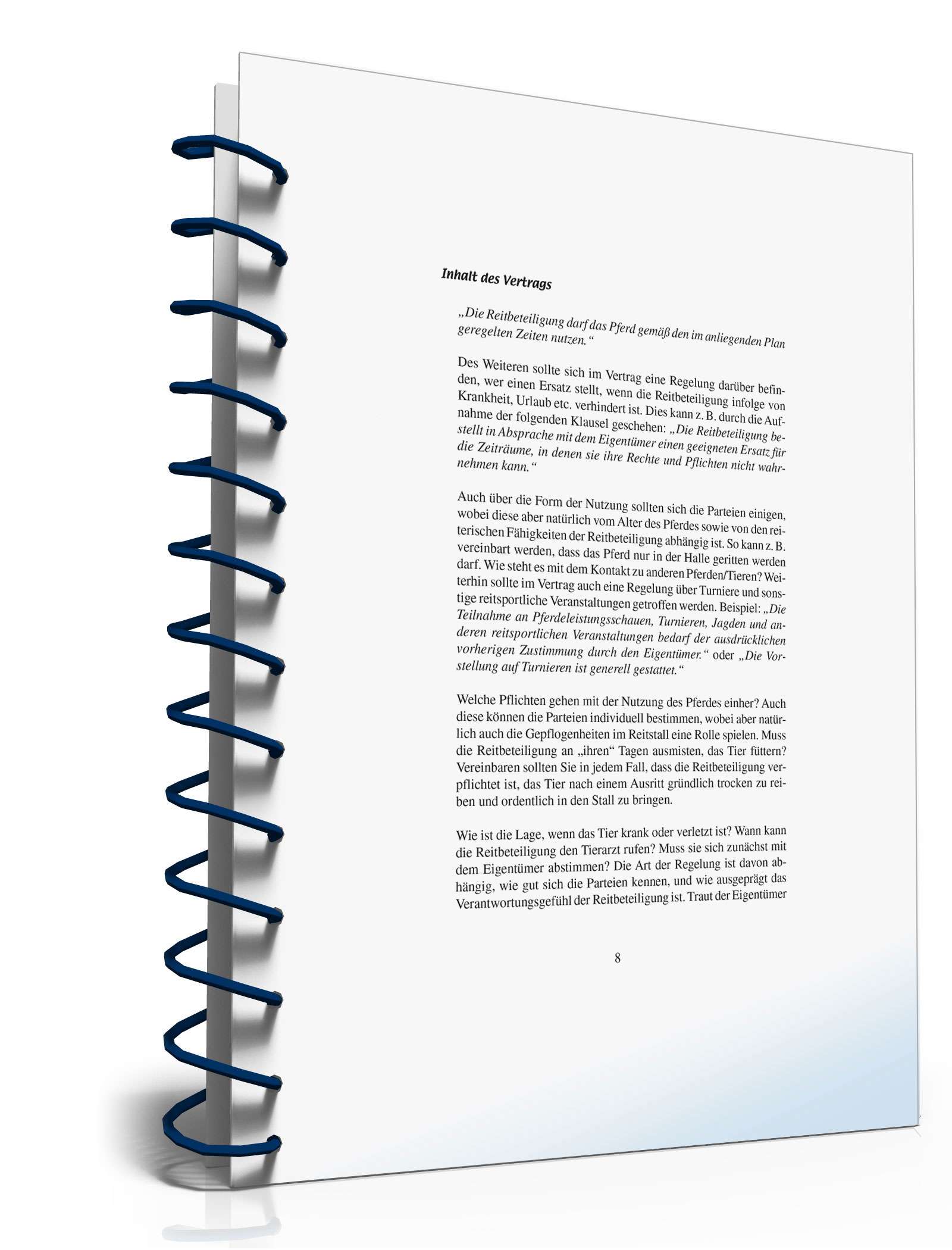 Ratgeber Reitbeteiligungsvertrag PDF. Seite: 8