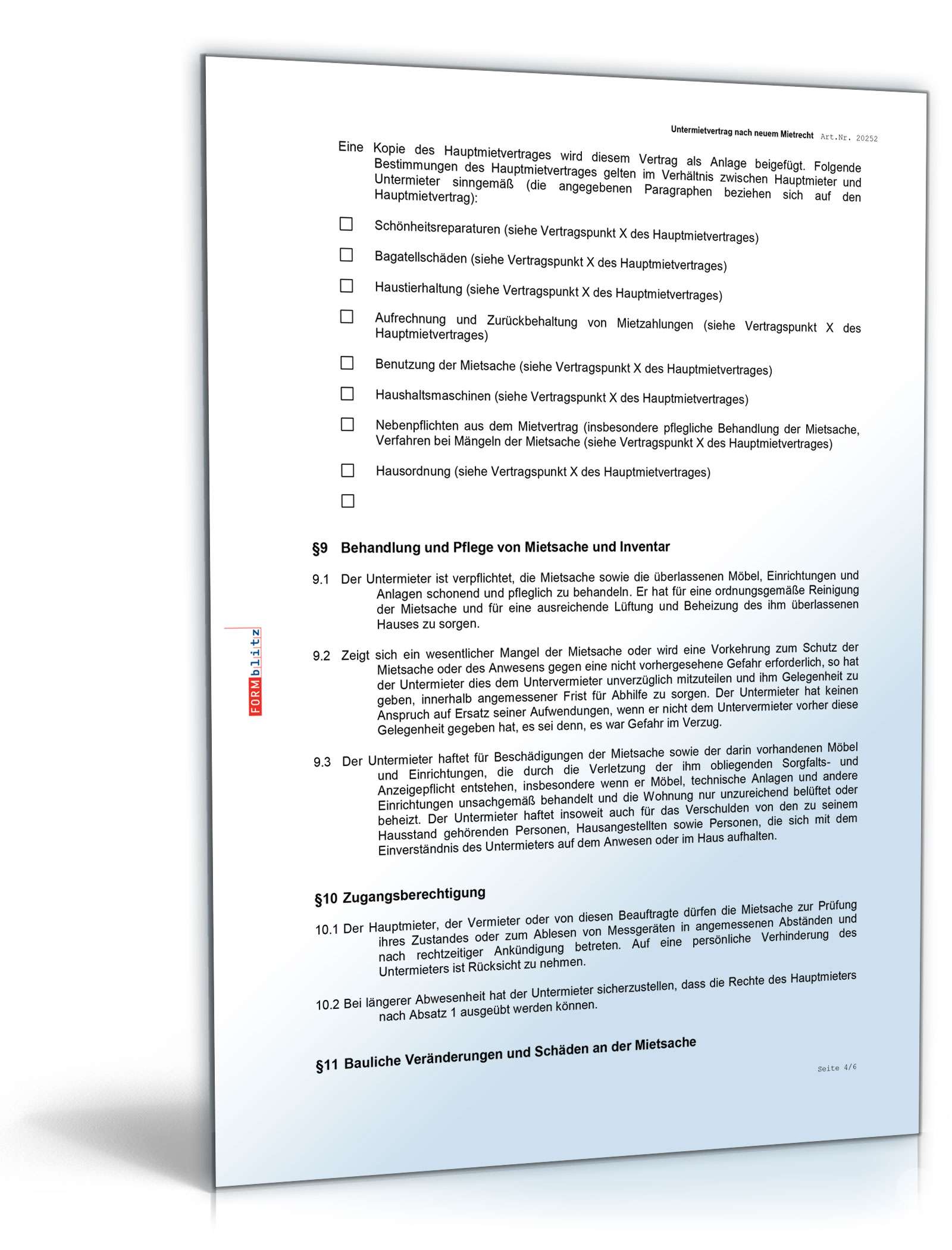 Erfolgreich untervermieten Excel. Seite: 11