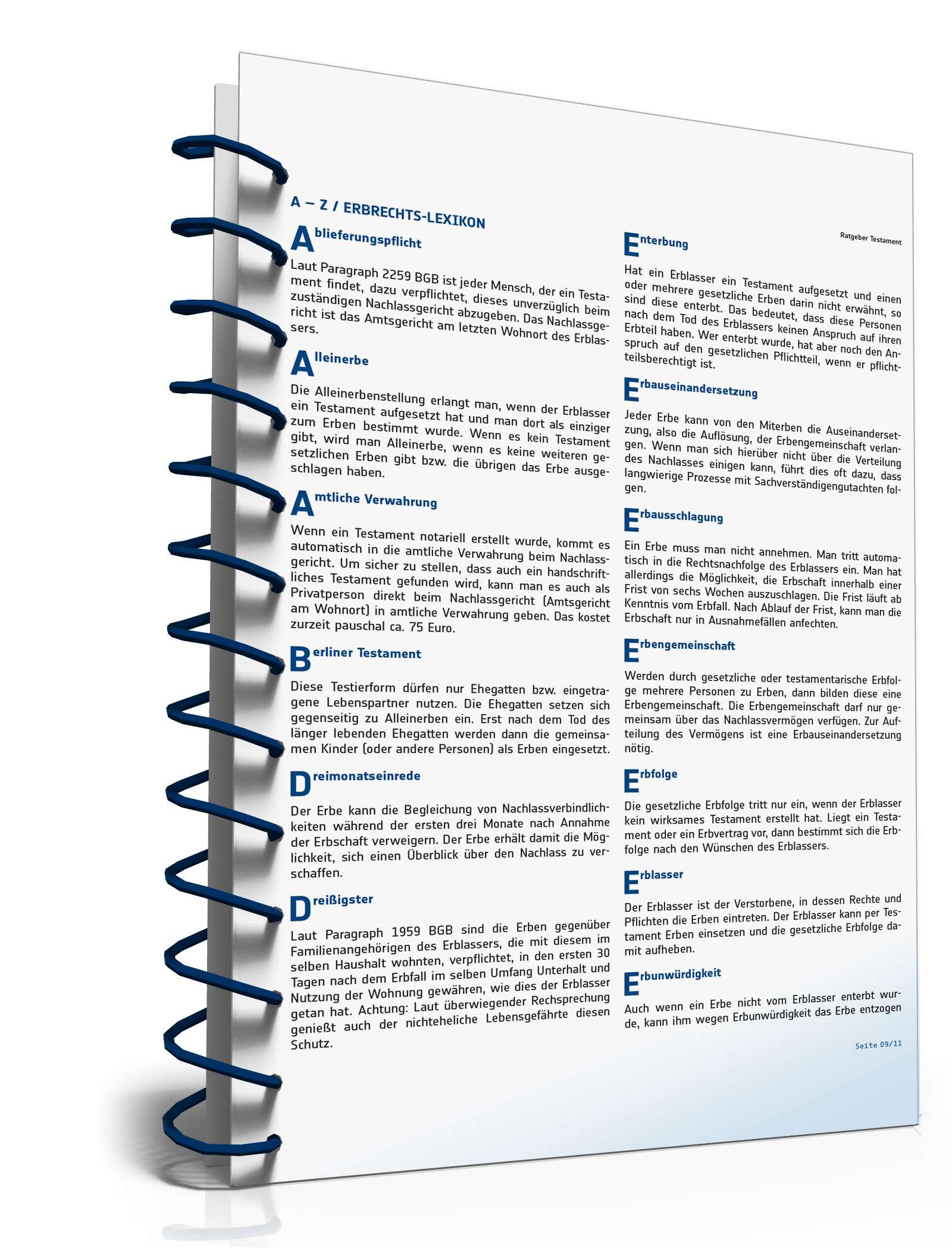 Ratgeber Testament und Berliner Testament PDF. Seite: 9