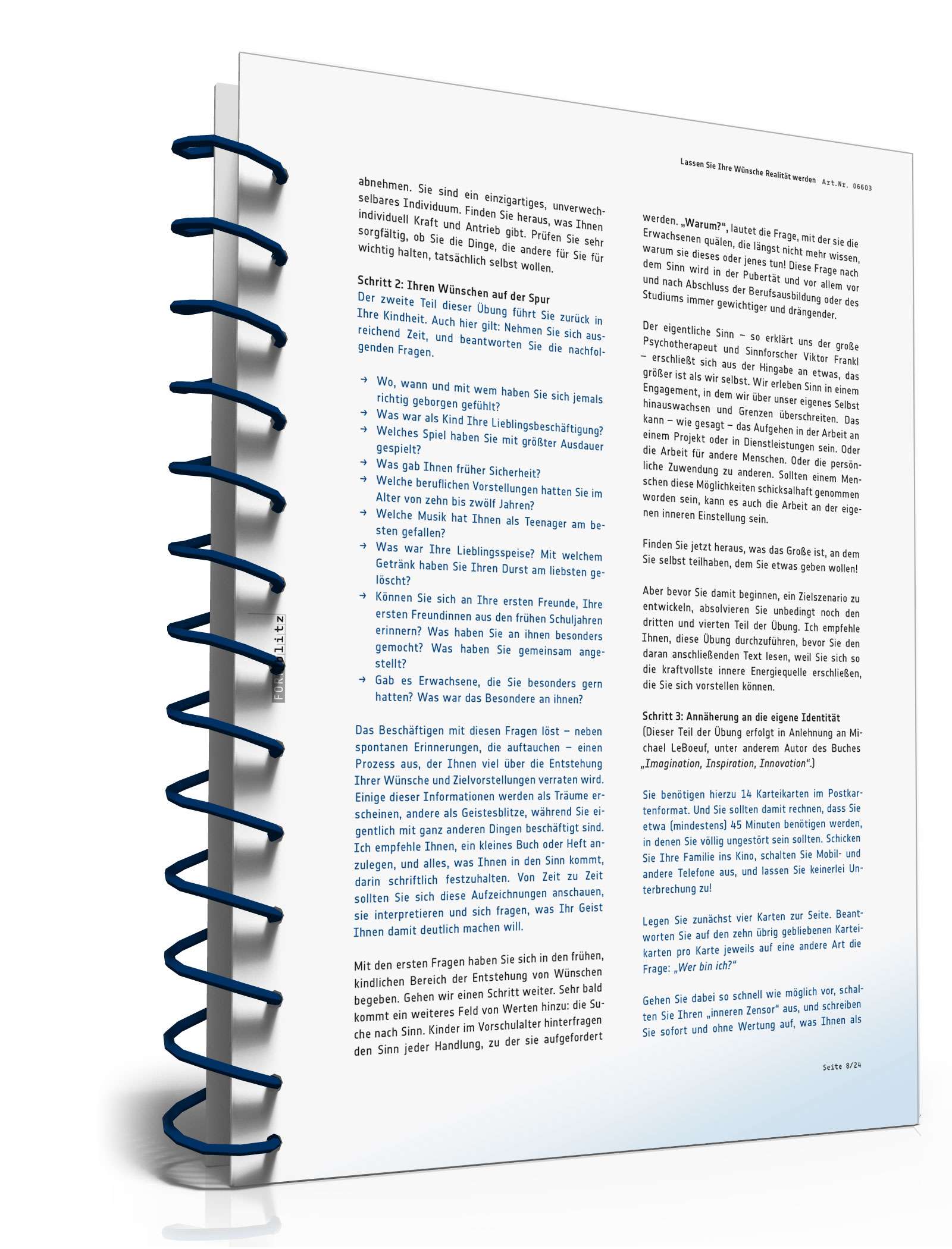 Ratgeber Verwirklichung Ziele PDF. Seite: 9