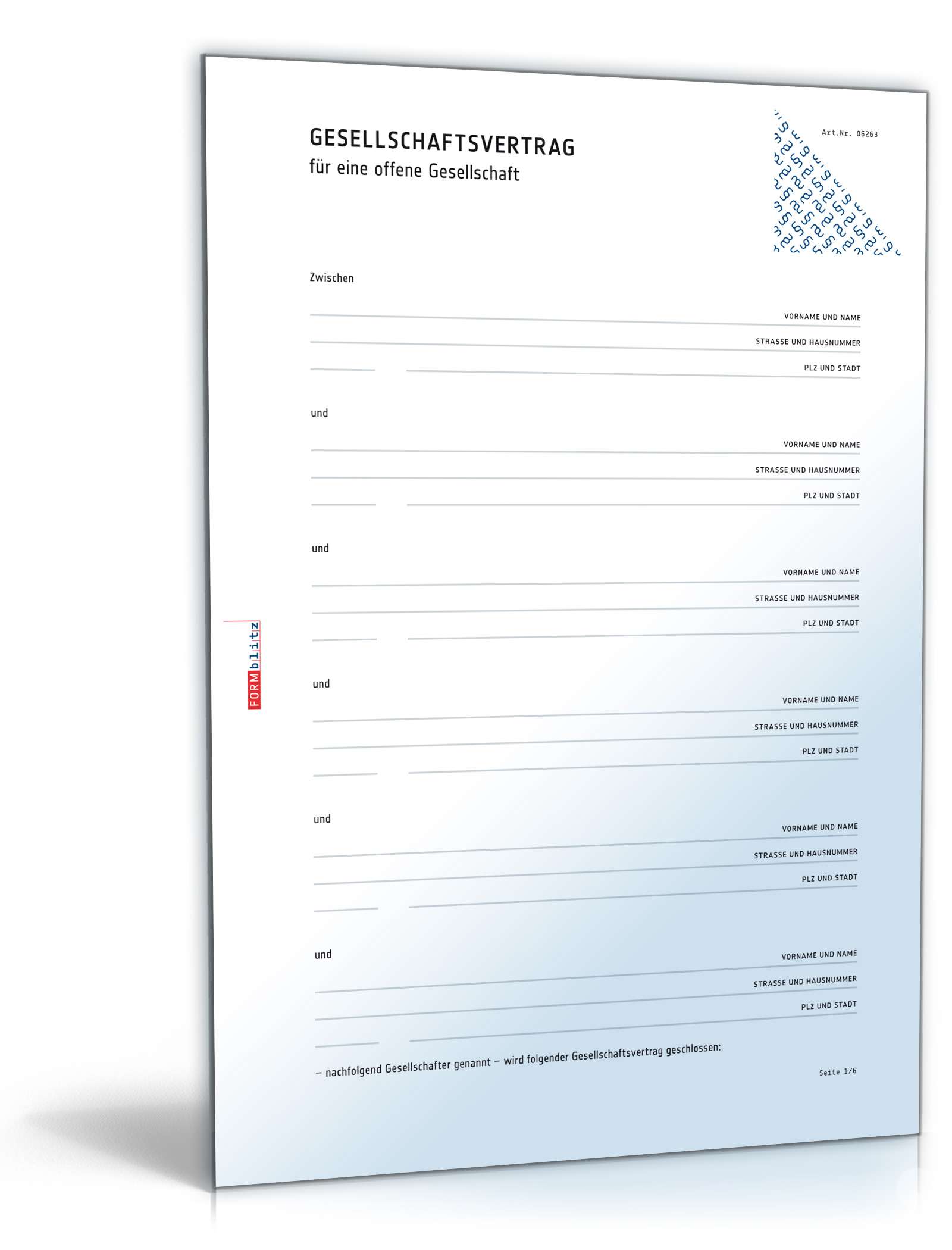OHG-Gesellschaftsvertrag PDF