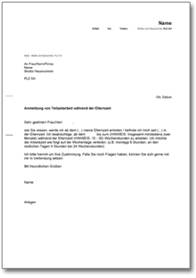 Antrag auf Stundenerhöhung Word