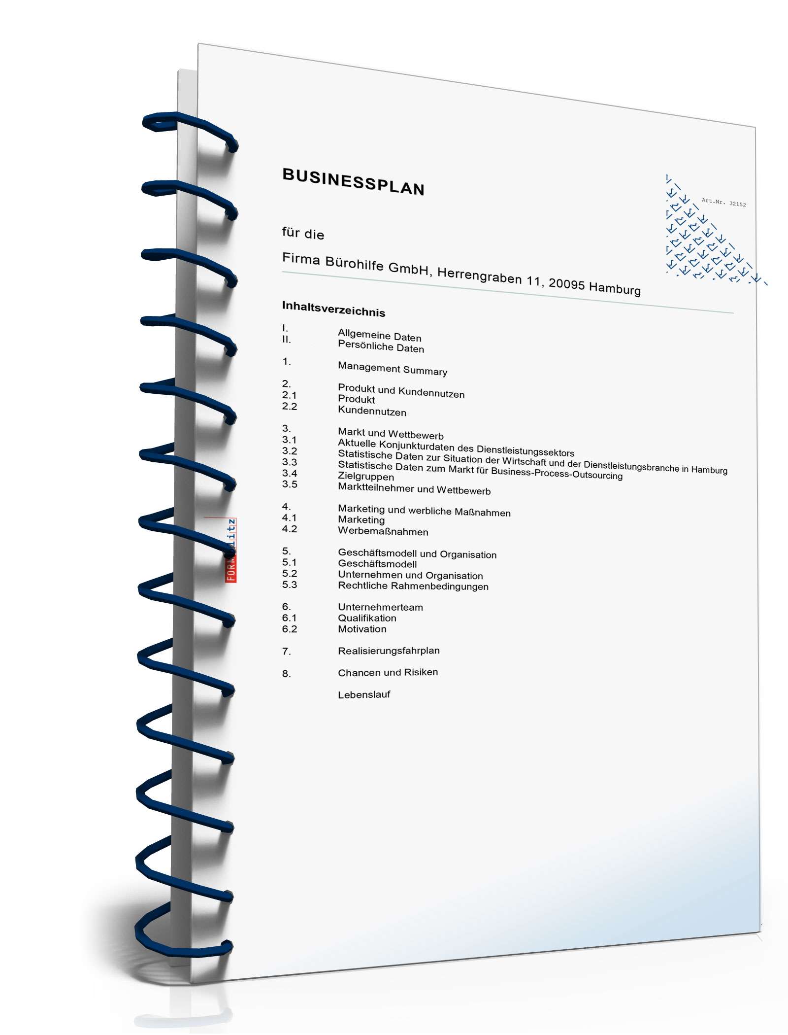 Businessplan Büroservice Excel. Seite: 2