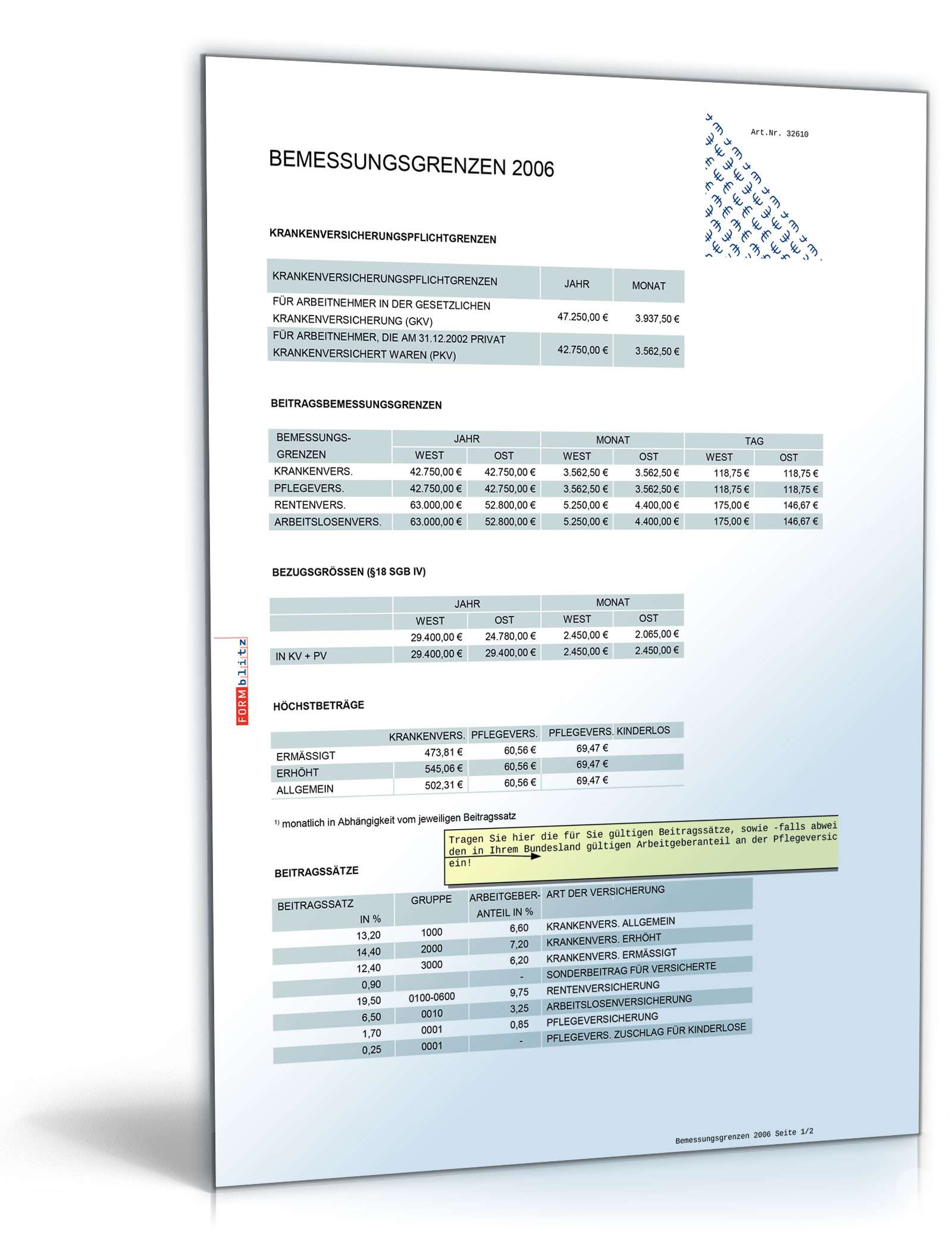 Diverse Pauschalsätze 2010/2011 Excel. Seite: 11