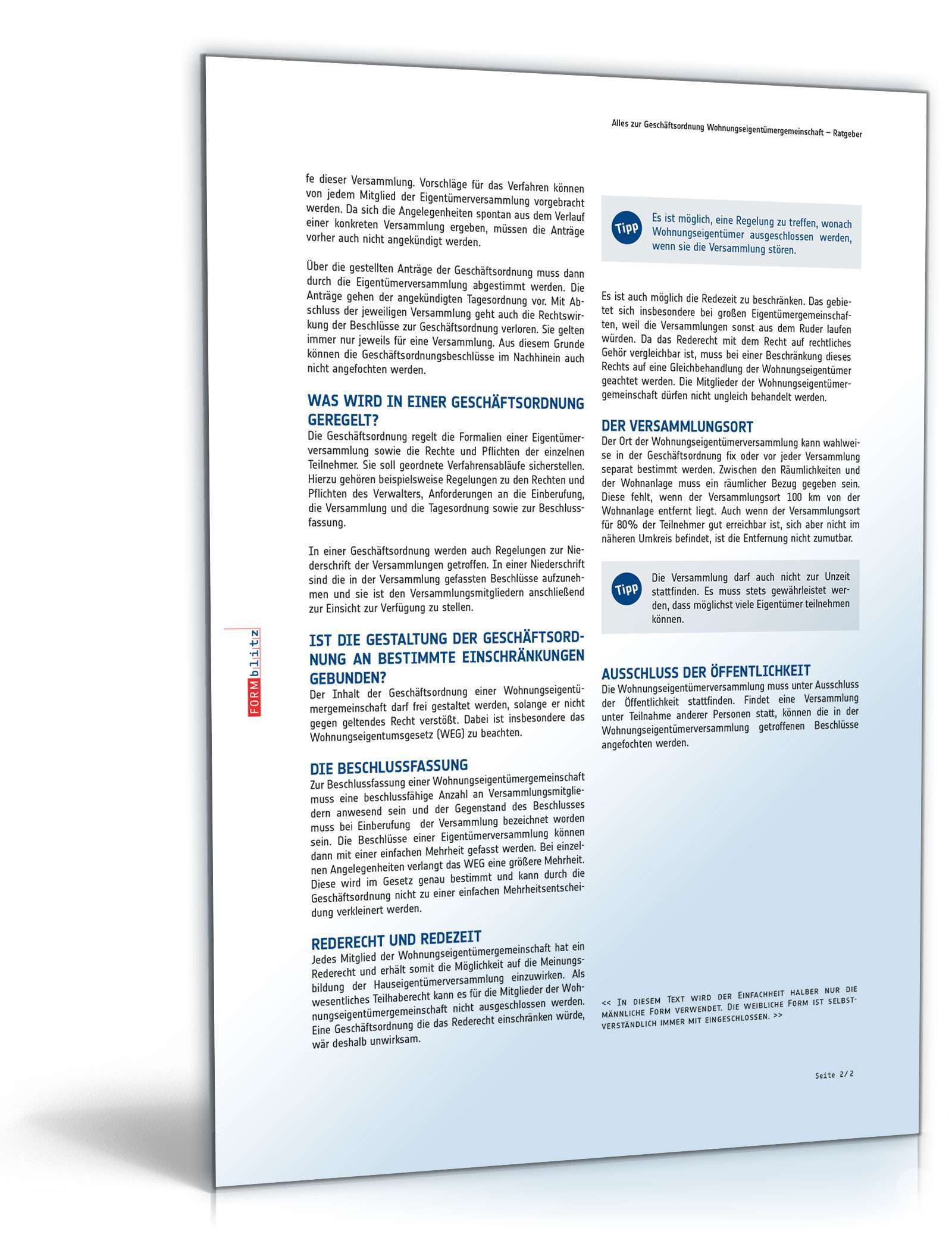 Alles zur Geschäftsordnung Wohnungseigentümergemeinschaft PDF. Seite: 4