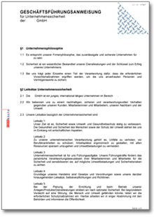 Geschäftsführungsanweisung Unternehmenssicherheit Word
