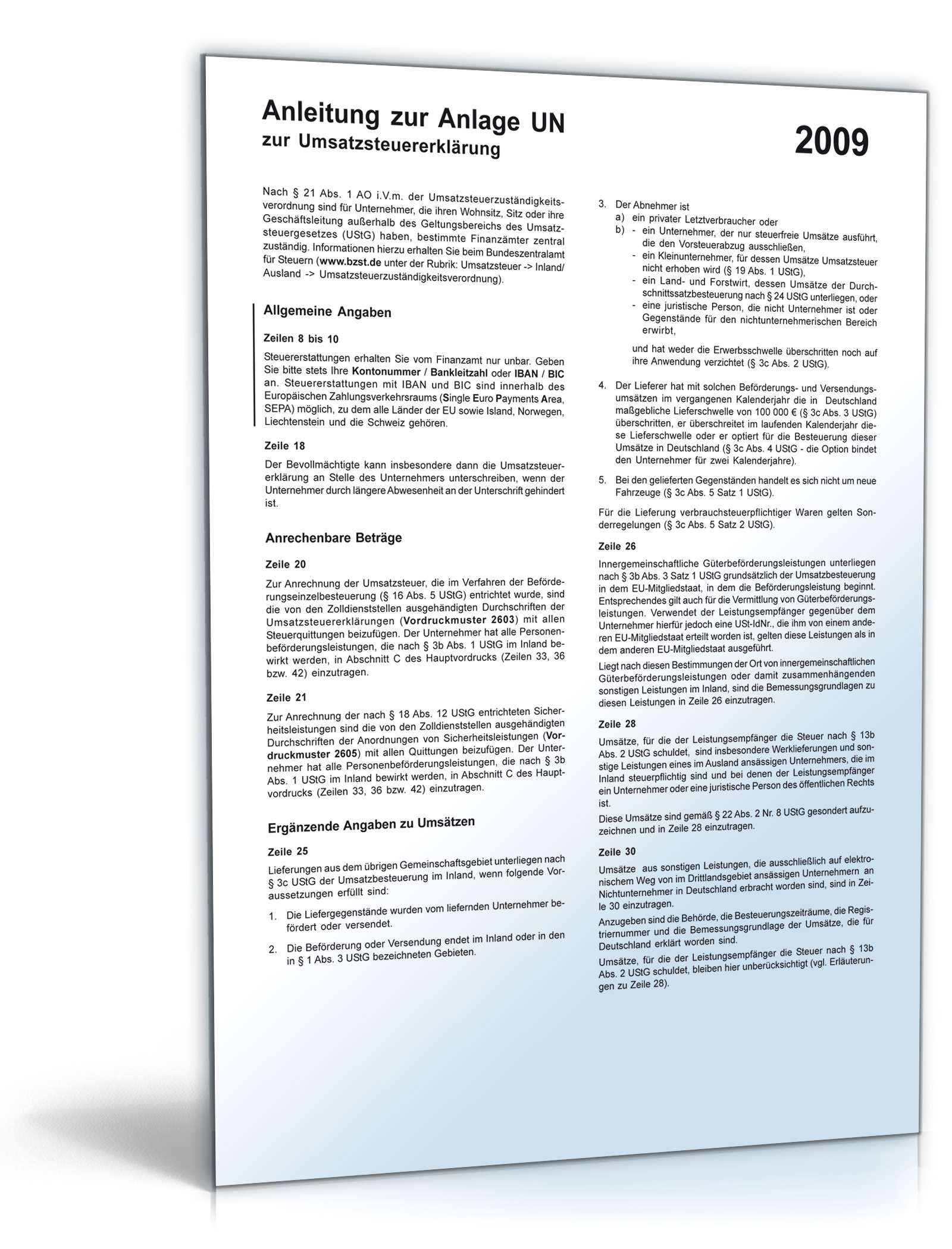 Anlage UN 2009 PDF. Seite: 2